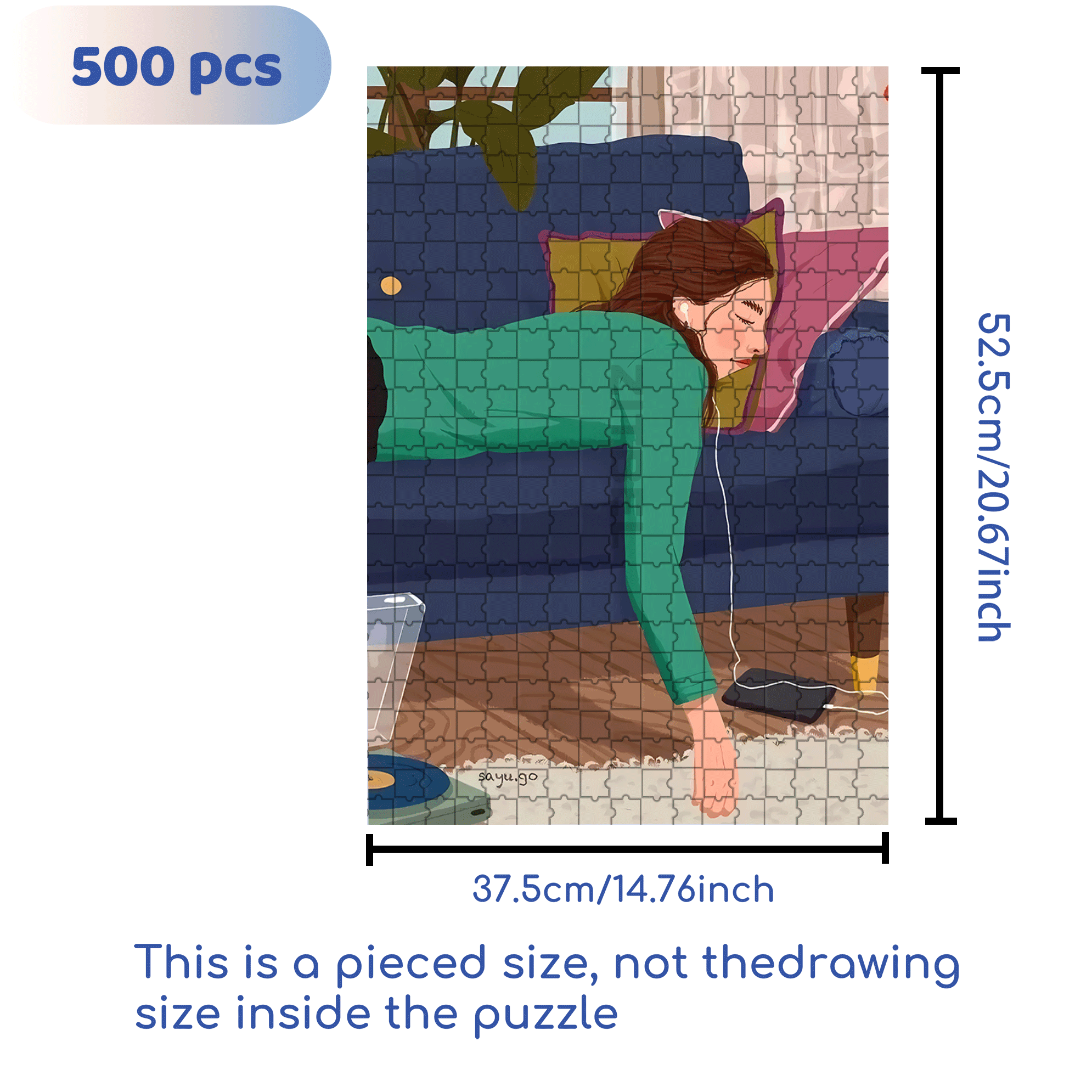 Obey The Inner Voice 3 500pcs/1000pcs Jigsaw Puzzle, Scratch-Resistant, Interactive Family Game & Brain-Boosting DIY Decor, Perfect for Halloween, Christmas & New Year Gifts, Family Puzzle Game
