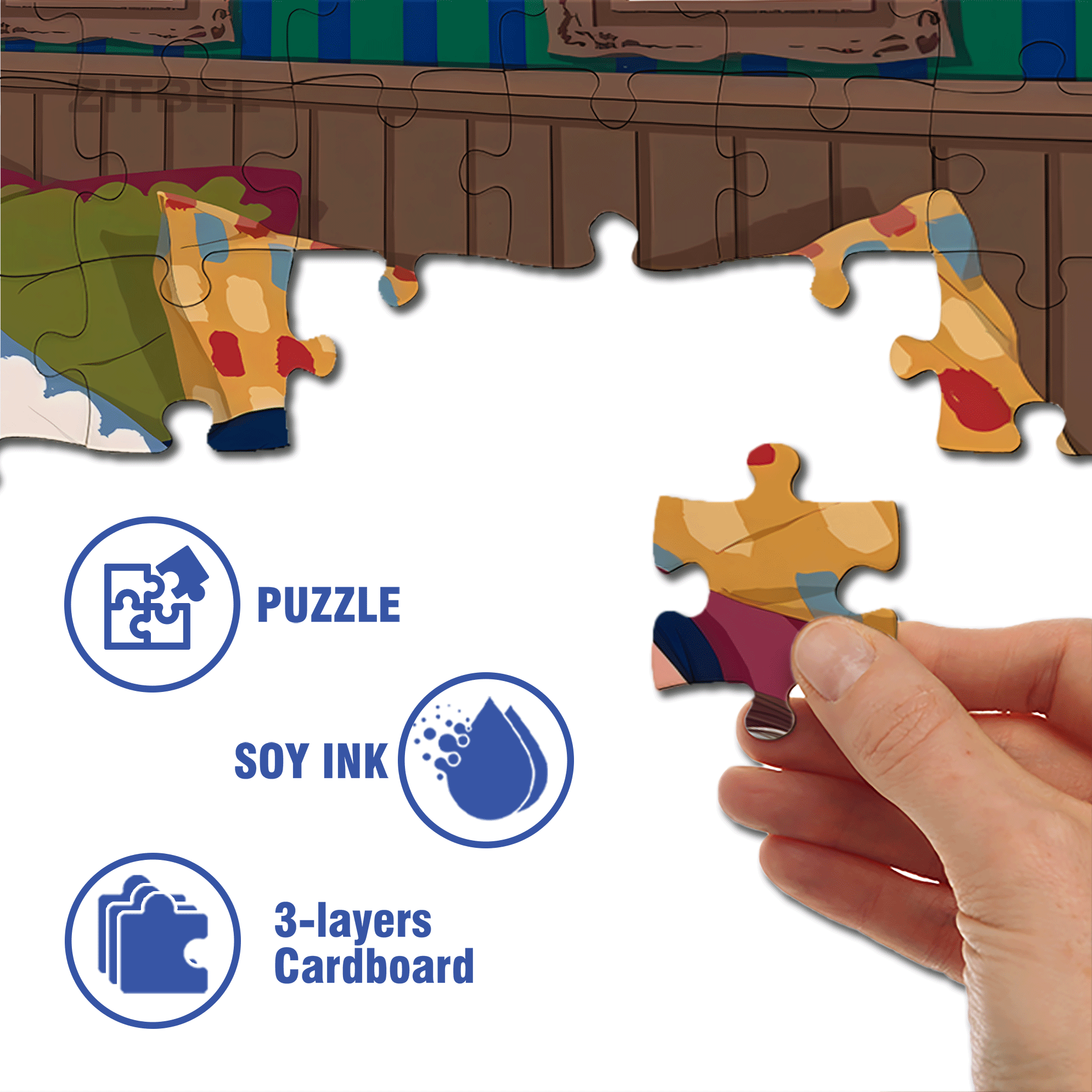 Obey The Inner Voice 4 500pcs/1000pcs Jigsaw Puzzle, Scratch-Resistant, Interactive Family Game & Brain-Boosting DIY Decor, Perfect for Halloween, Christmas & New Year Gifts, Family Puzzle Game