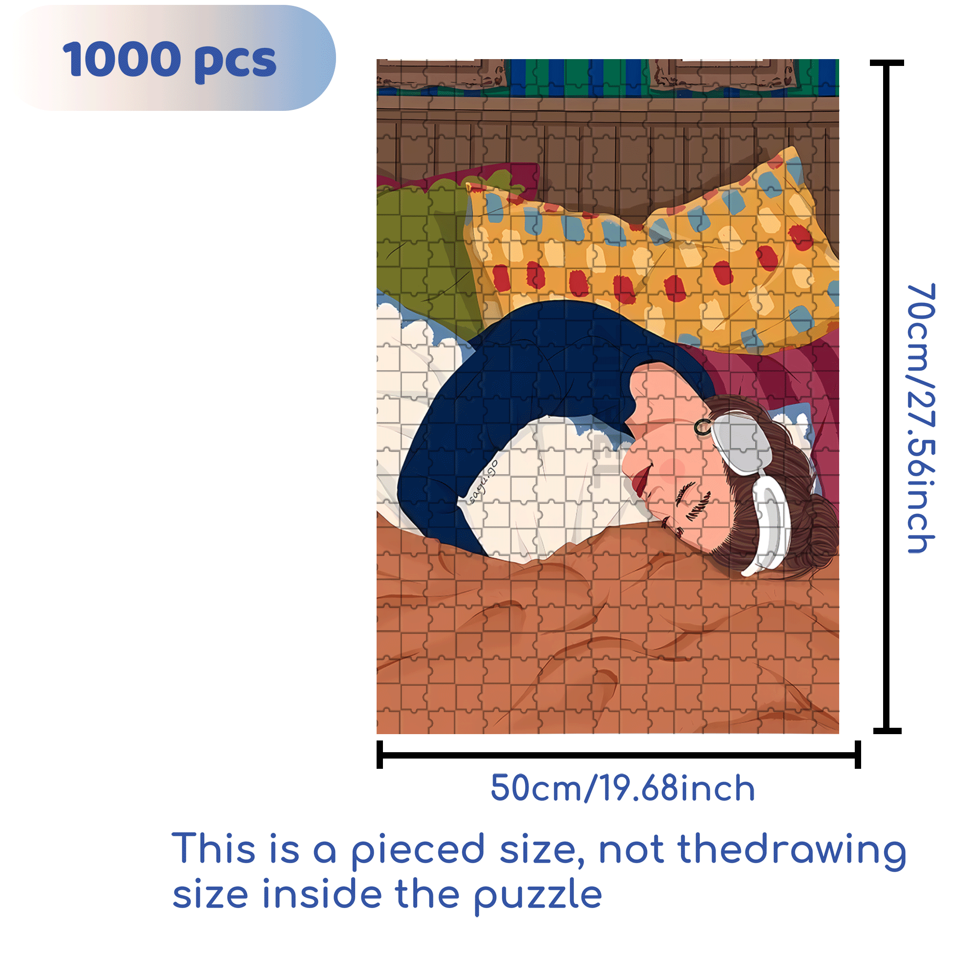 Obey The Inner Voice 4 500pcs/1000pcs Jigsaw Puzzle, Scratch-Resistant, Interactive Family Game & Brain-Boosting DIY Decor, Perfect for Halloween, Christmas & New Year Gifts, Family Puzzle Game