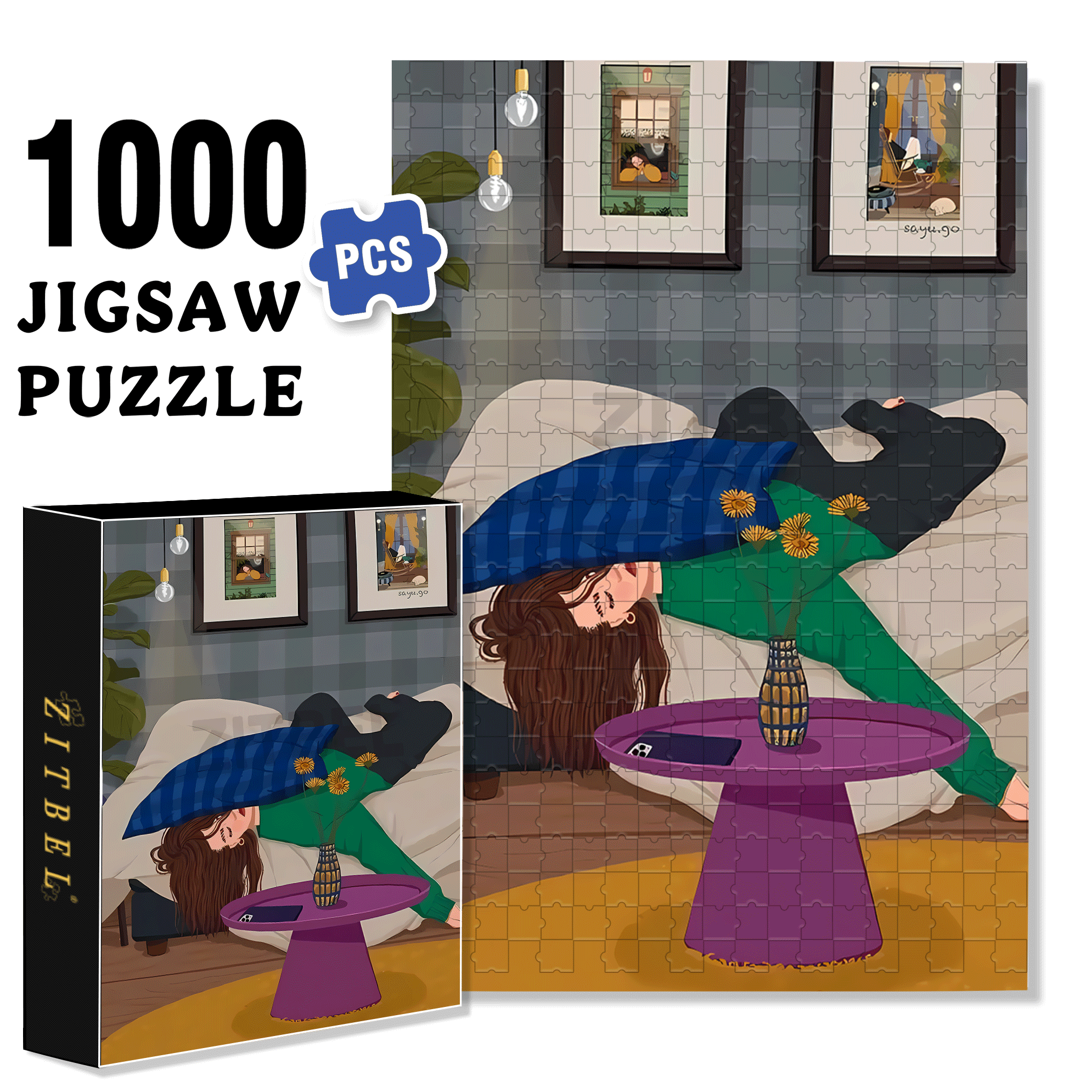 Obey The Inner Voice 500pcs/1000pcs Jigsaw Puzzle, Scratch-Resistant, Interactive Family Game & Brain-Boosting DIY Decor, Perfect for Halloween, Christmas & New Year Gifts, Family Puzzle Game