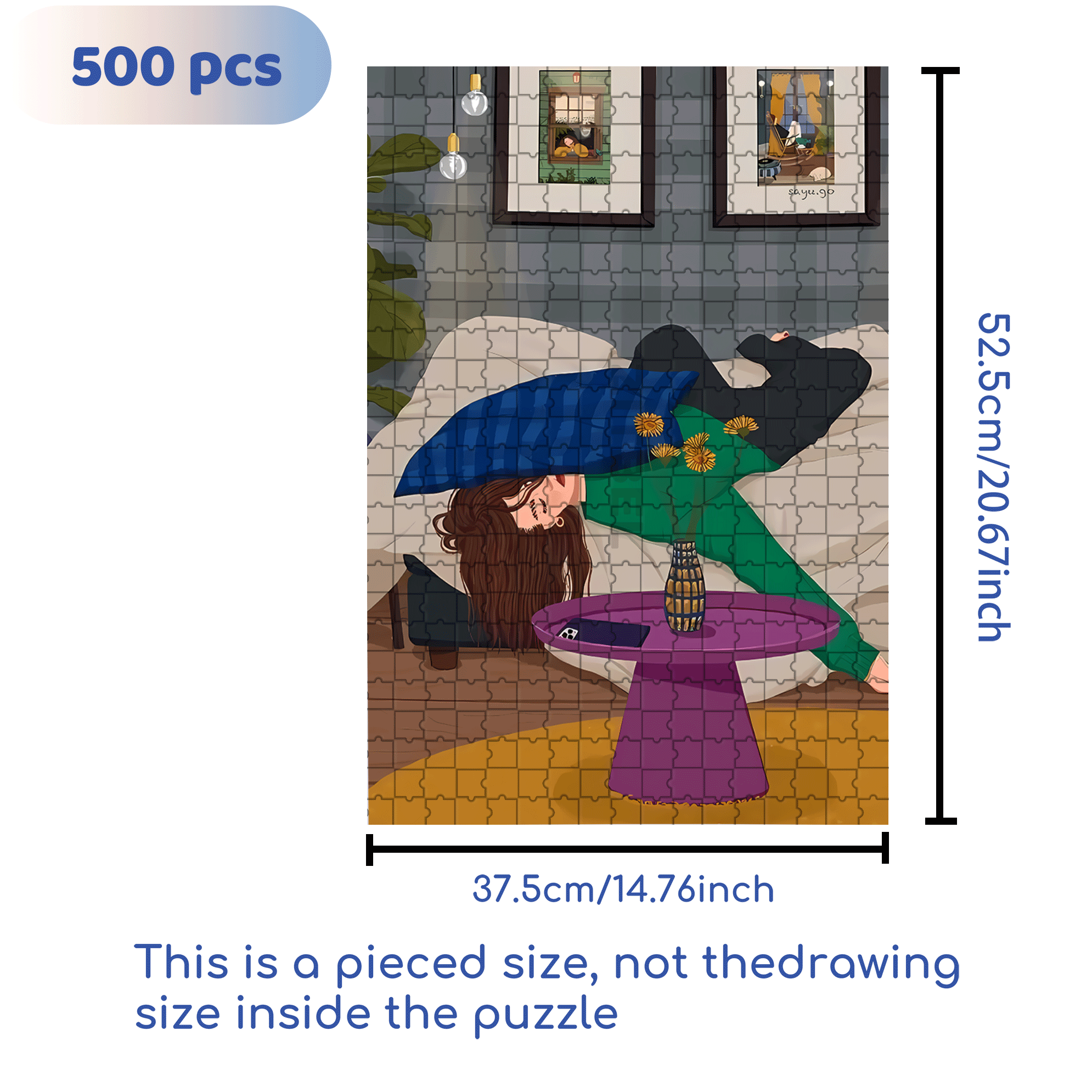 Obey The Inner Voice 500pcs/1000pcs Jigsaw Puzzle, Scratch-Resistant, Interactive Family Game & Brain-Boosting DIY Decor, Perfect for Halloween, Christmas & New Year Gifts, Family Puzzle Game