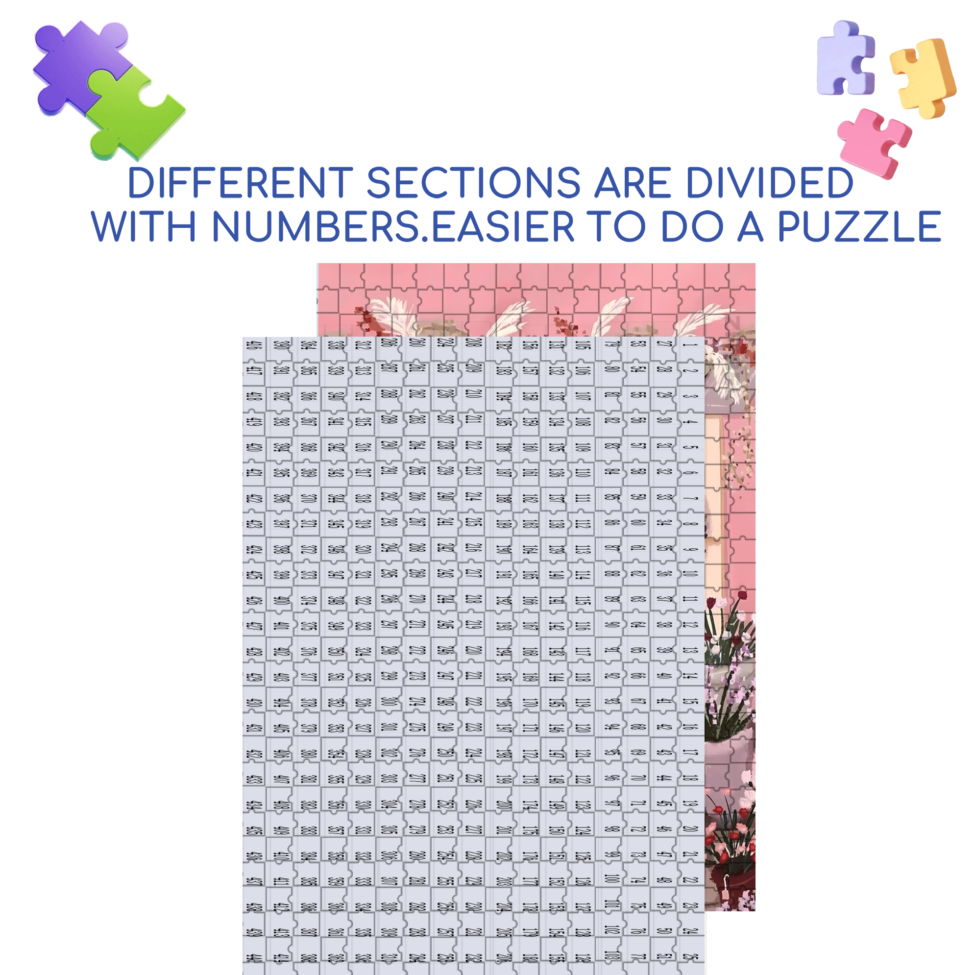 Pinke Style 2 500pcs/1000pcs Jigsaw Puzzle, Scratch-Resistant, Interactive Family Game & Brain-Boosting DIY Decor, Perfect for Halloween, Christmas & New Year Gifts, Family Puzzle Game