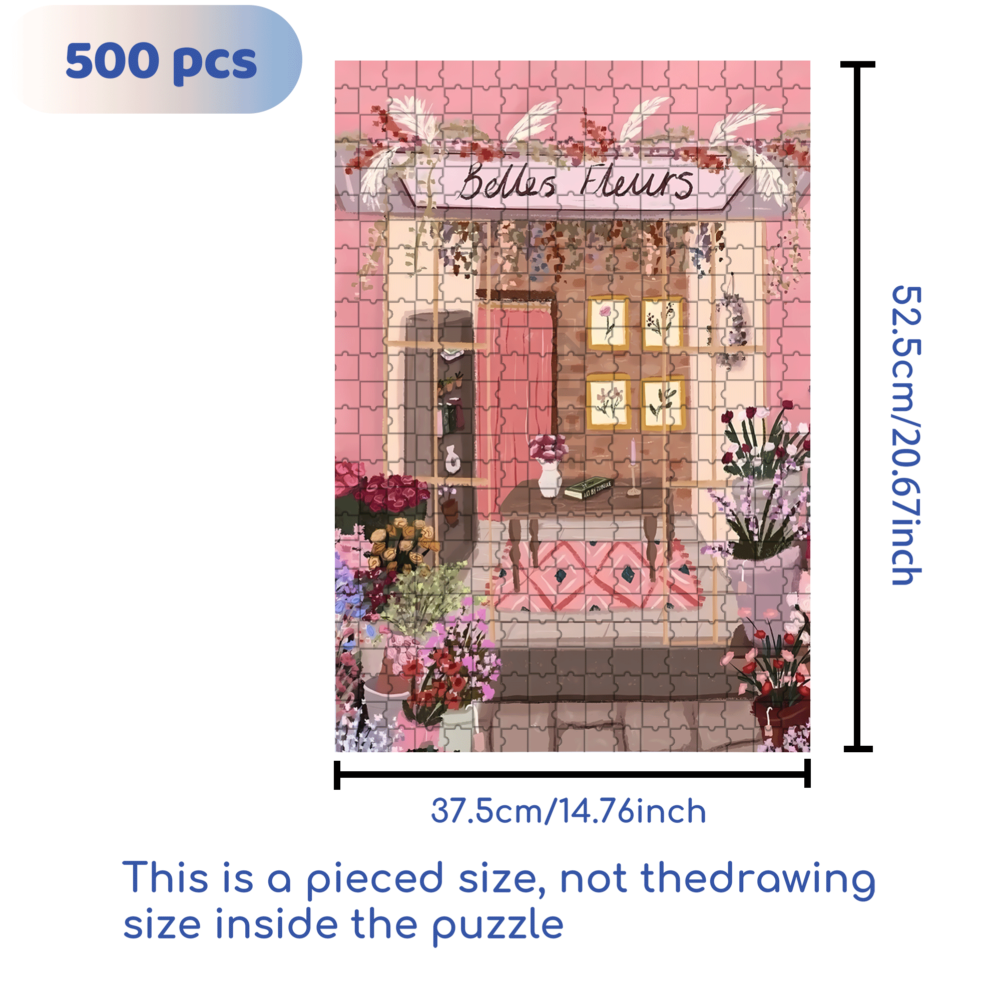Pinke Style 2 500pcs/1000pcs Jigsaw Puzzle, Scratch-Resistant, Interactive Family Game & Brain-Boosting DIY Decor, Perfect for Halloween, Christmas & New Year Gifts, Family Puzzle Game