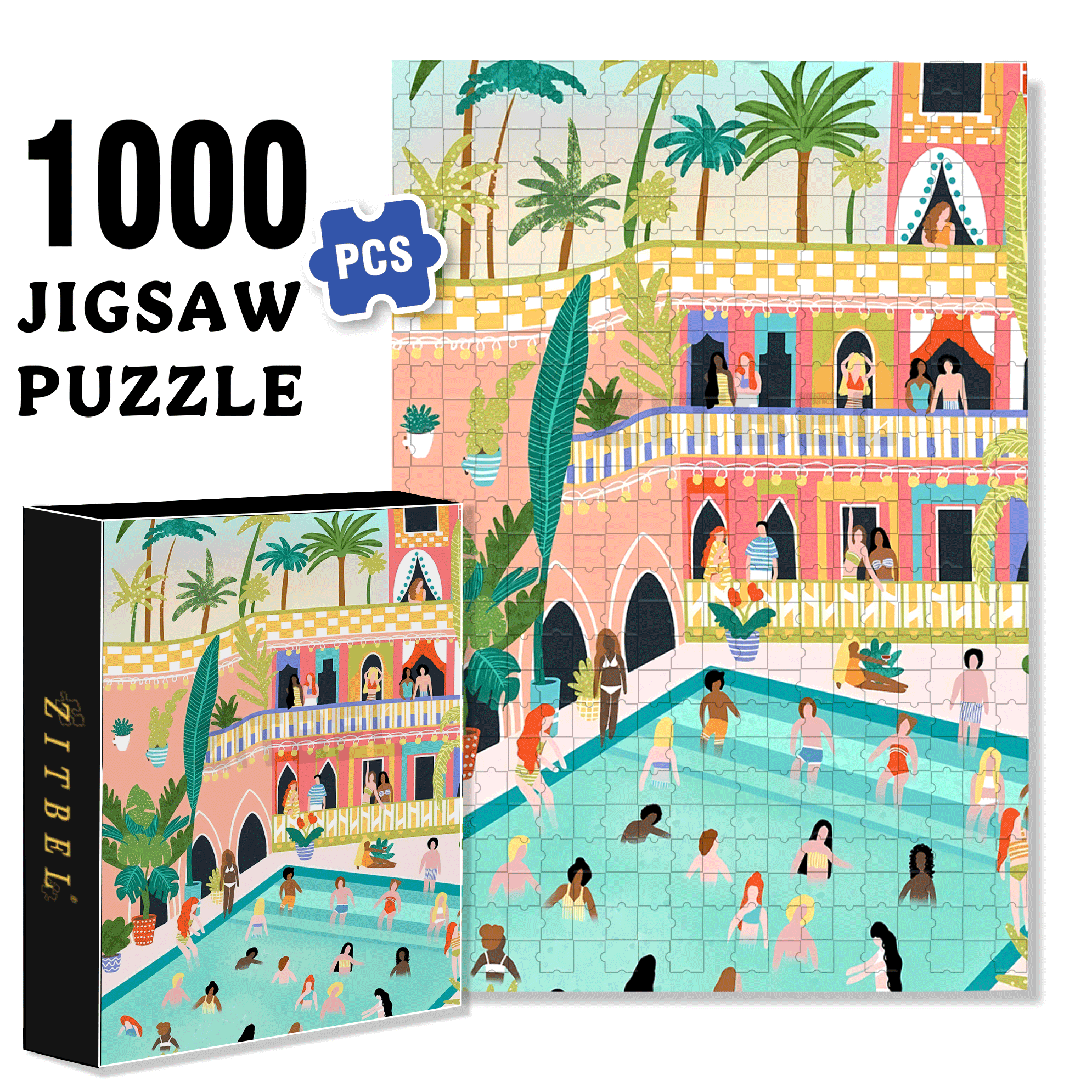 Playful Moments 500pcs/1000pcs Jigsaw Puzzle, Scratch-Resistant, Interactive Family Game & Brain-Boosting DIY Decor, Perfect for Halloween, Christmas & New Year Gifts, Family Puzzle Game