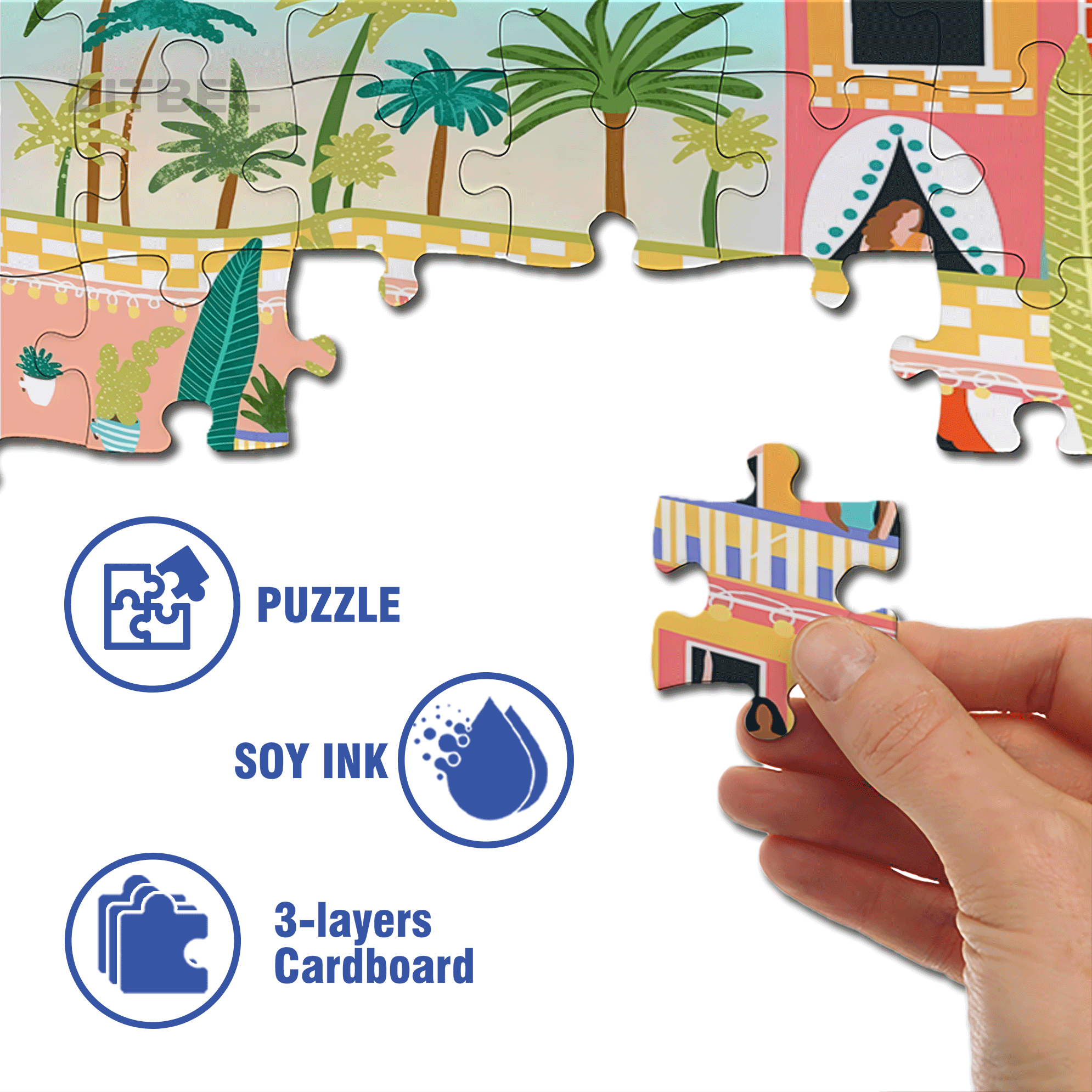 Playful Moments 500pcs/1000pcs Jigsaw Puzzle, Scratch-Resistant, Interactive Family Game & Brain-Boosting DIY Decor, Perfect for Halloween, Christmas & New Year Gifts, Family Puzzle Game