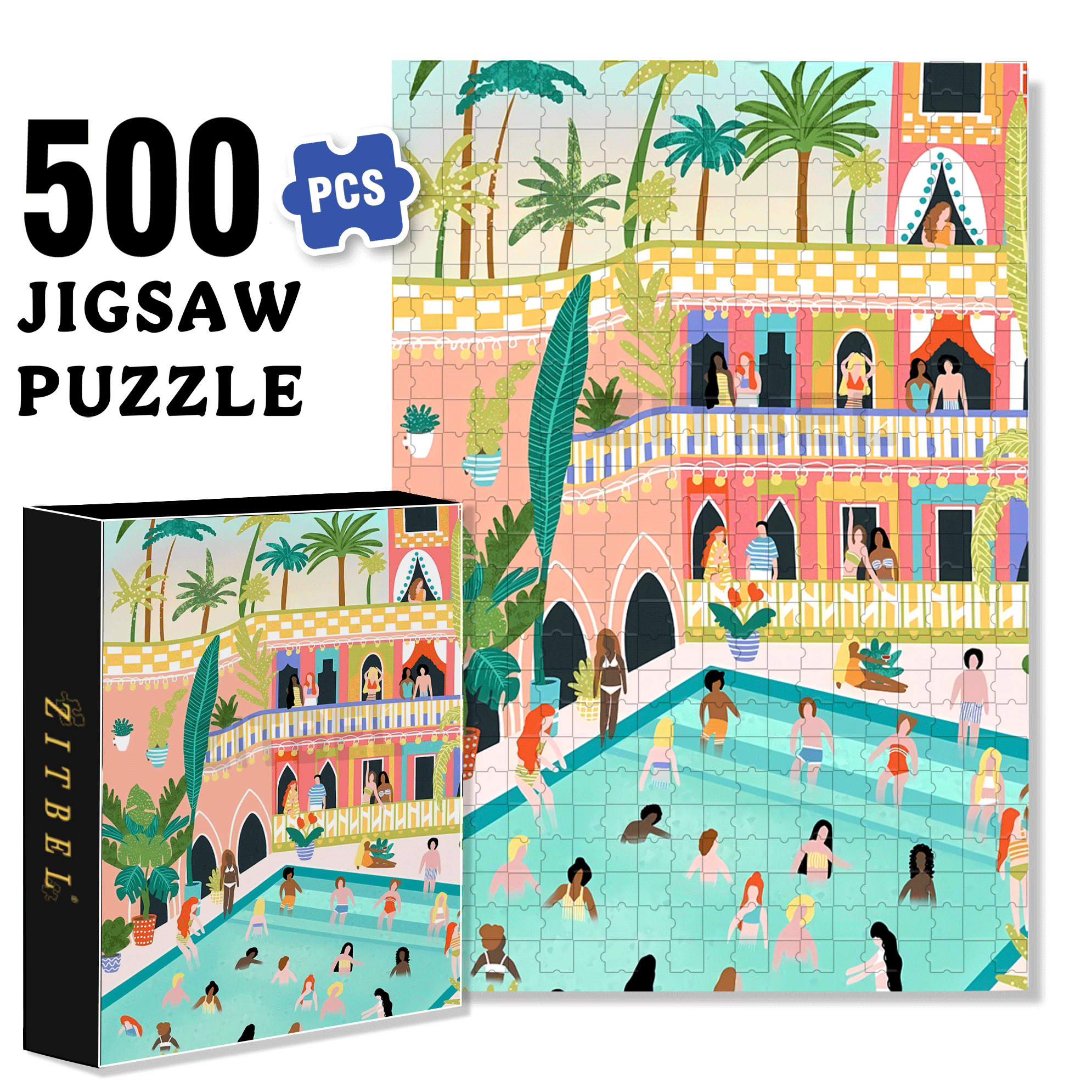 Playful Moments 500pcs/1000pcs Jigsaw Puzzle, Scratch-Resistant, Interactive Family Game & Brain-Boosting DIY Decor, Perfect for Halloween, Christmas & New Year Gifts, Family Puzzle Game