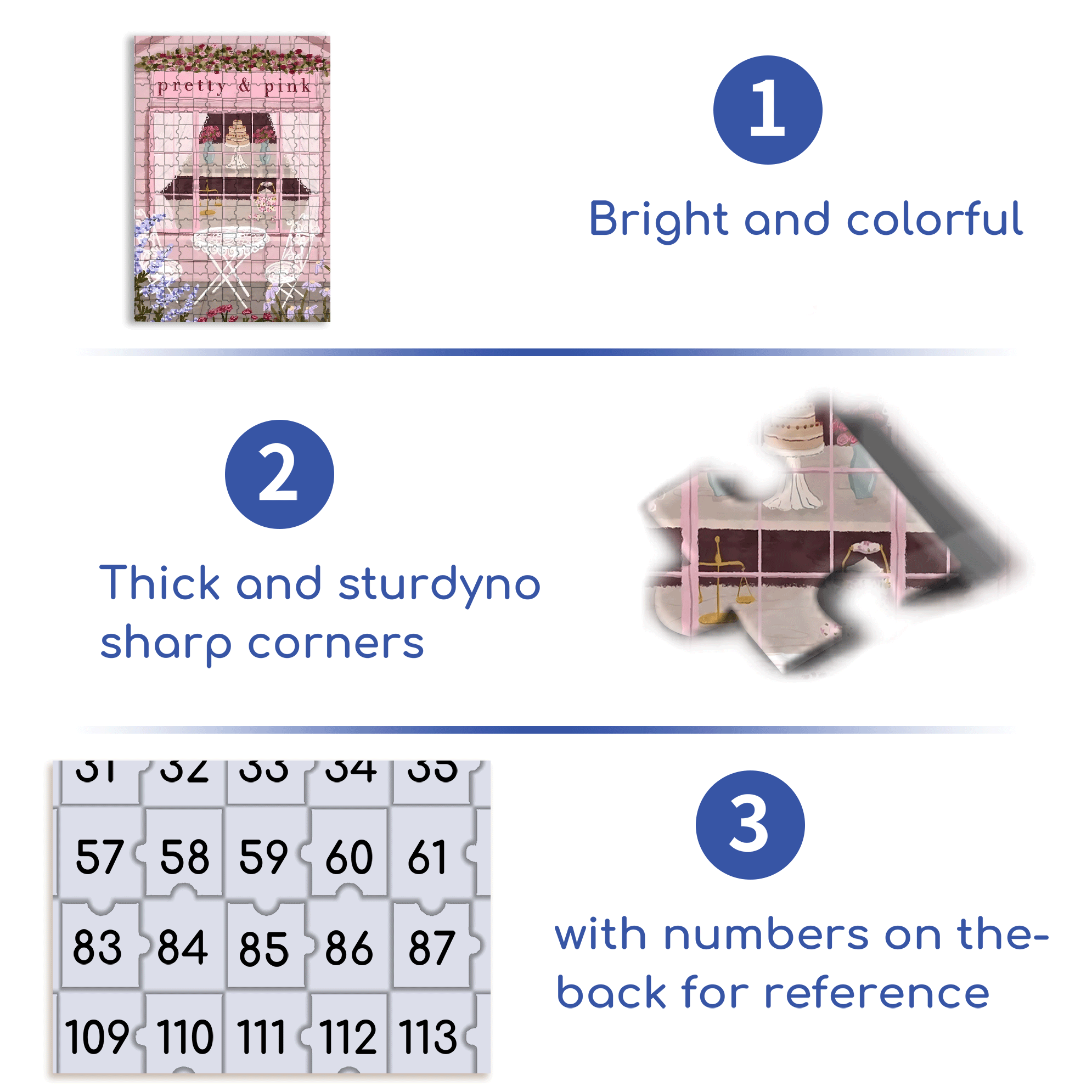 Pretty & Pink 500pcs/1000pcs Jigsaw Puzzle, Scratch-Resistant, Interactive Family Game & Brain-Boosting DIY Decor, Perfect for Halloween, Christmas & New Year Gifts, Family Puzzle Game