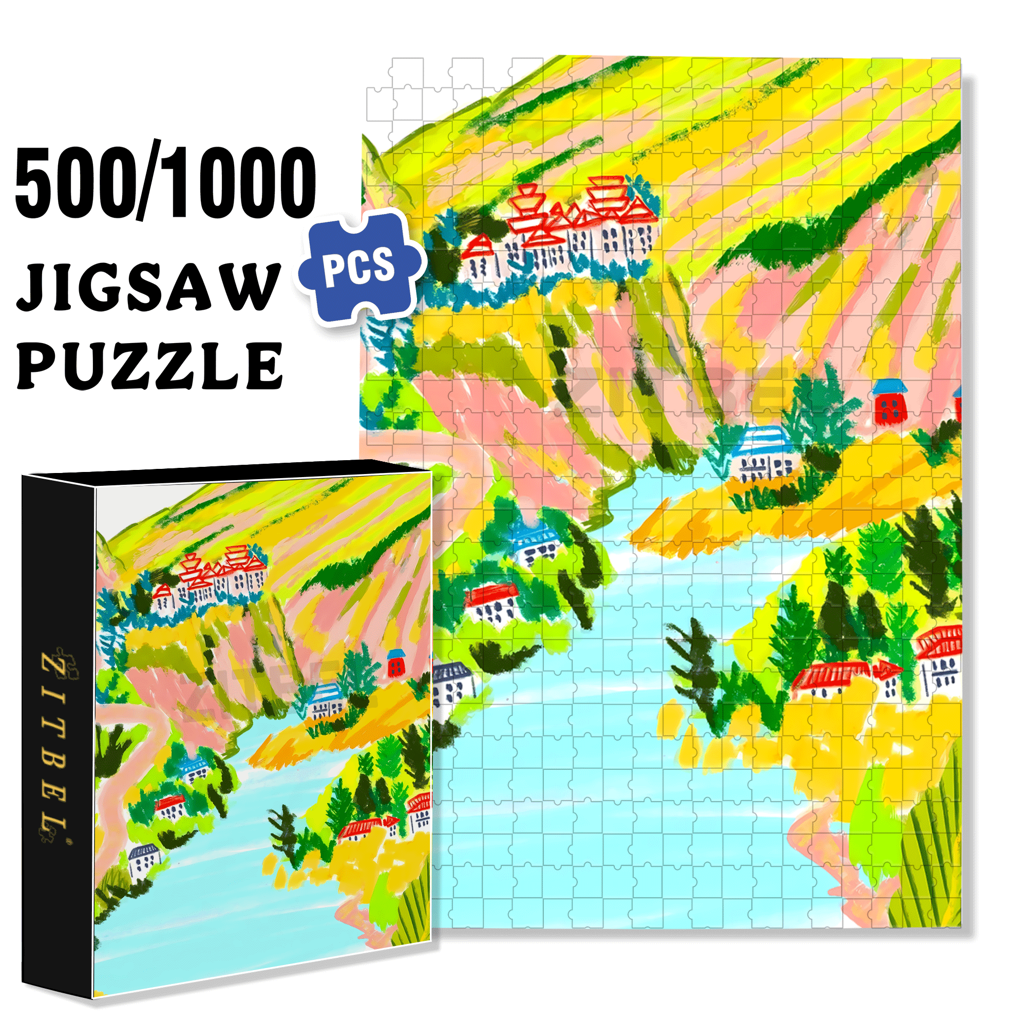 Seeking Inner Peace 500pcs/1000pcs Jigsaw Puzzle, Scratch-Resistant, Interactive Family Game & Brain-Boosting DIY Decor, Perfect for Halloween, Christmas & New Year Gifts, Family Puzzle Game
