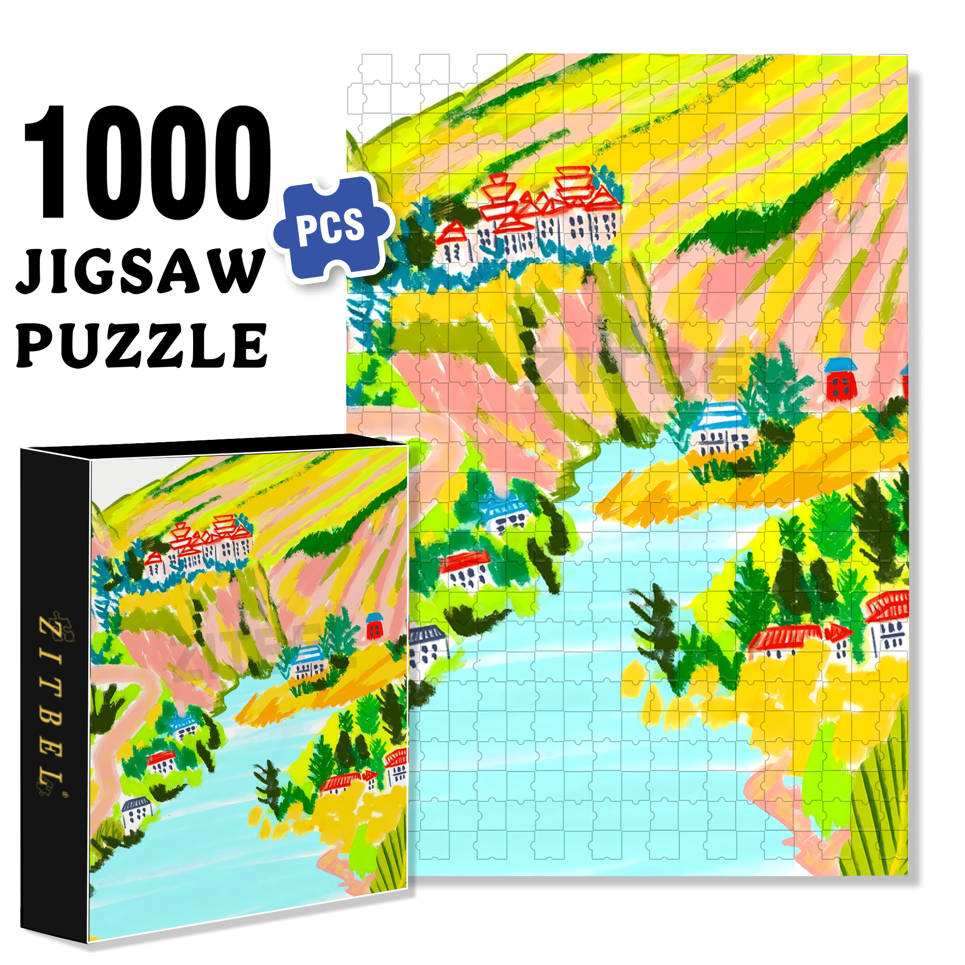 Seeking Inner Peace 500pcs/1000pcs Jigsaw Puzzle, Scratch-Resistant, Interactive Family Game & Brain-Boosting DIY Decor, Perfect for Halloween, Christmas & New Year Gifts, Family Puzzle Game