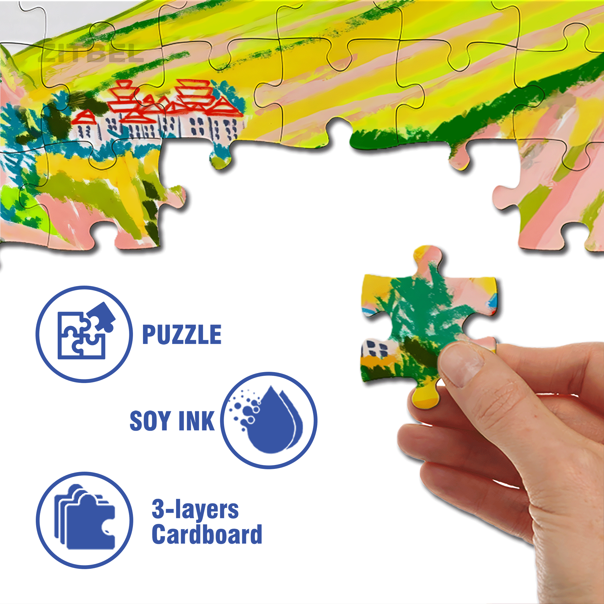 Seeking Inner Peace 500pcs/1000pcs Jigsaw Puzzle, Scratch-Resistant, Interactive Family Game & Brain-Boosting DIY Decor, Perfect for Halloween, Christmas & New Year Gifts, Family Puzzle Game