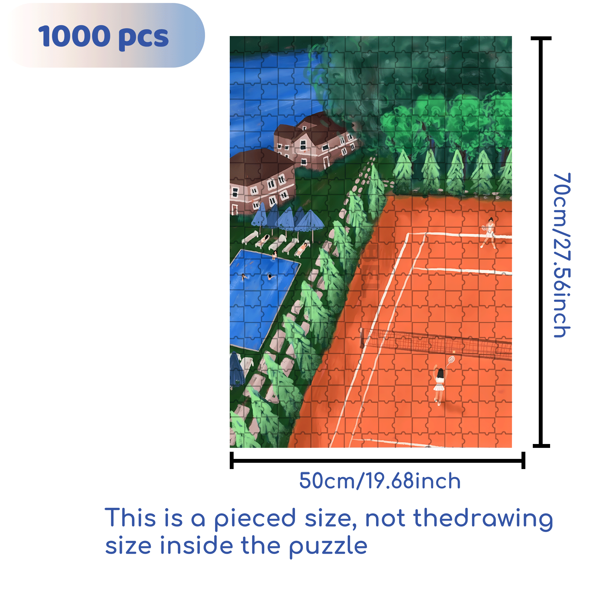 Sweat On The Red Field 500pcs/1000pcs Jigsaw Puzzle, Scratch-Resistant, Interactive Family Game & Brain-Boosting DIY Decor, Perfect for Halloween, Christmas & New Year Gifts, Family Puzzle Game