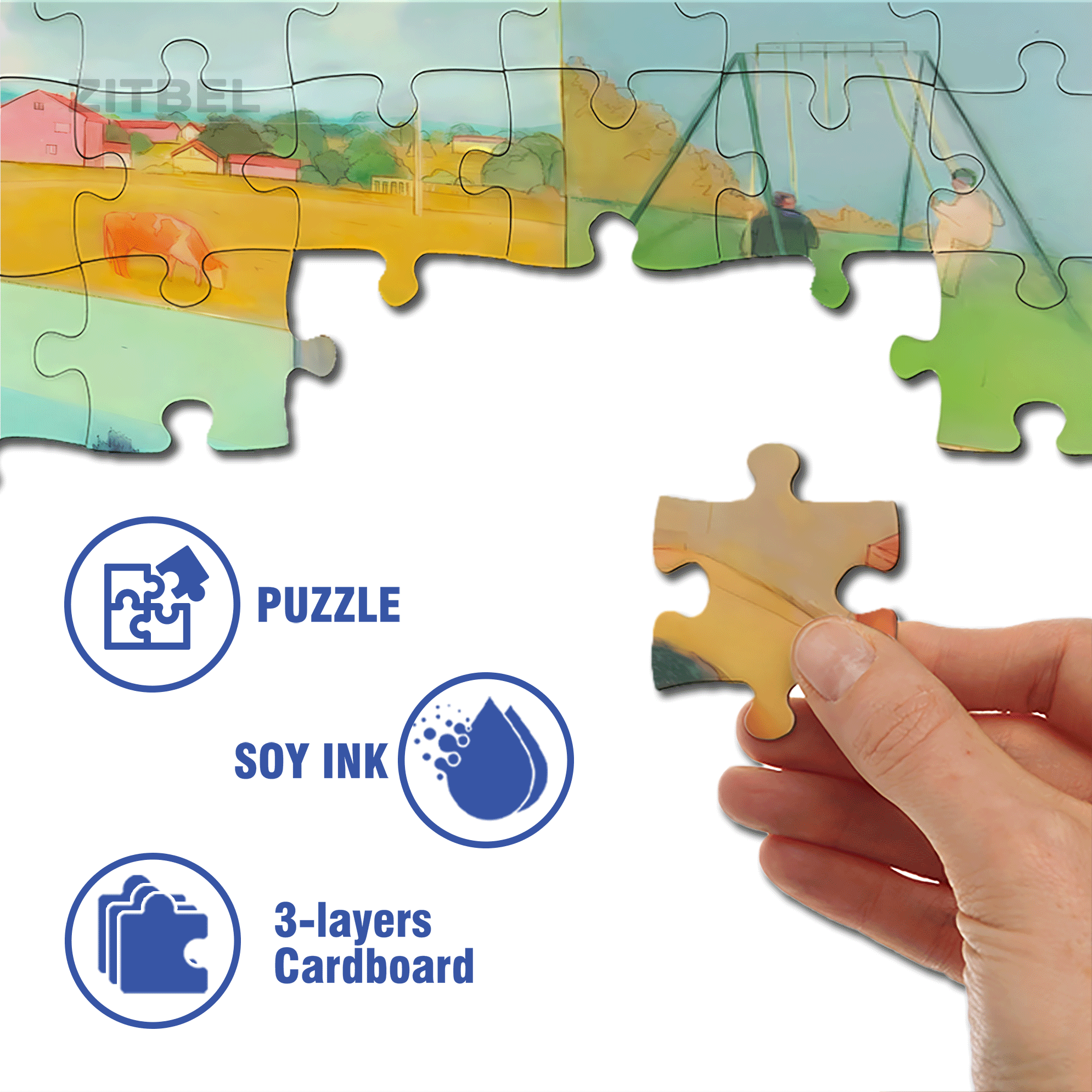 That Daytime Dream 500pcs/1000pcs Jigsaw Puzzle, Scratch-Resistant, Interactive Family Game & Brain-Boosting DIY Decor, Perfect for Halloween, Christmas & New Year Gifts, Family Puzzle Game