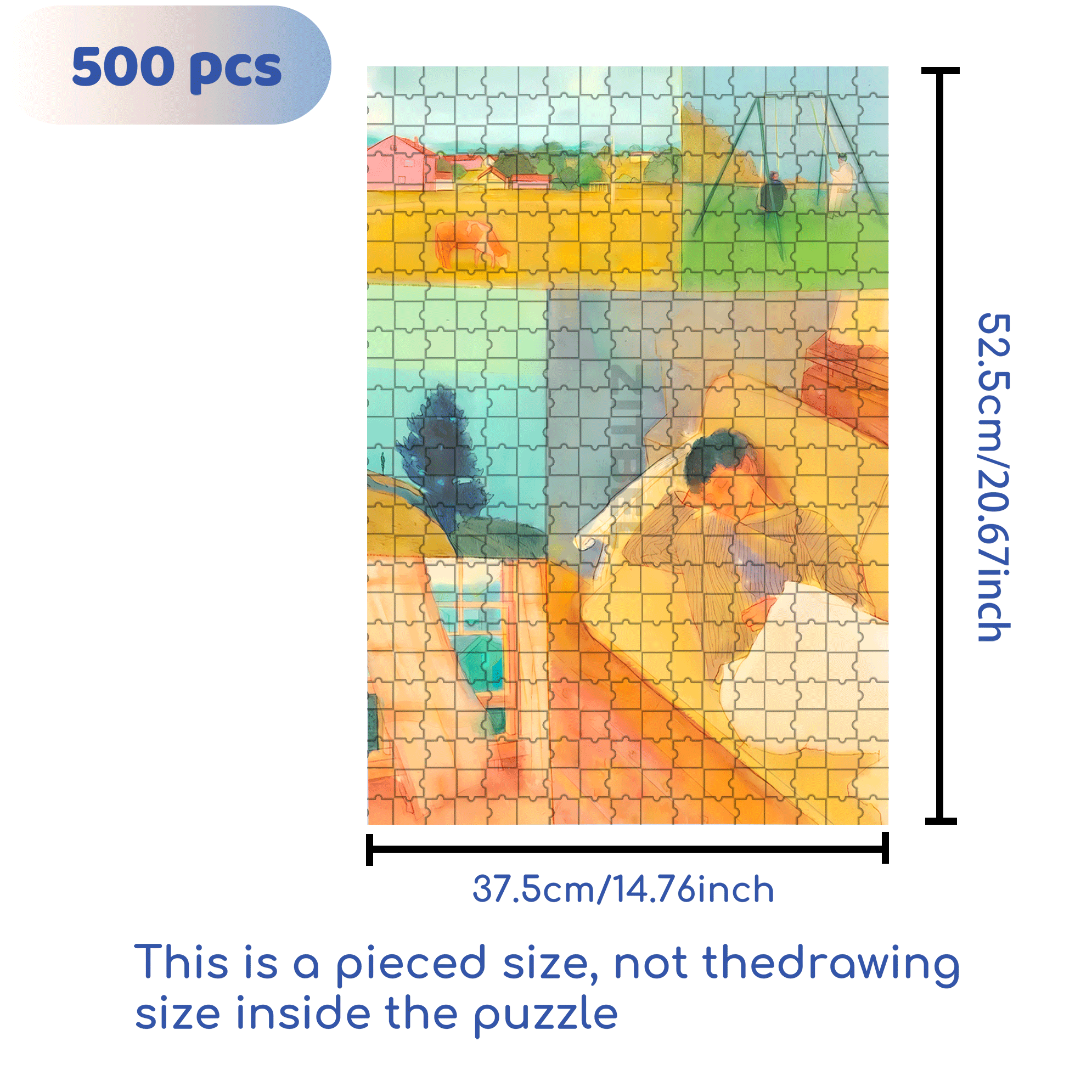 That Daytime Dream 500pcs/1000pcs Jigsaw Puzzle, Scratch-Resistant, Interactive Family Game & Brain-Boosting DIY Decor, Perfect for Halloween, Christmas & New Year Gifts, Family Puzzle Game