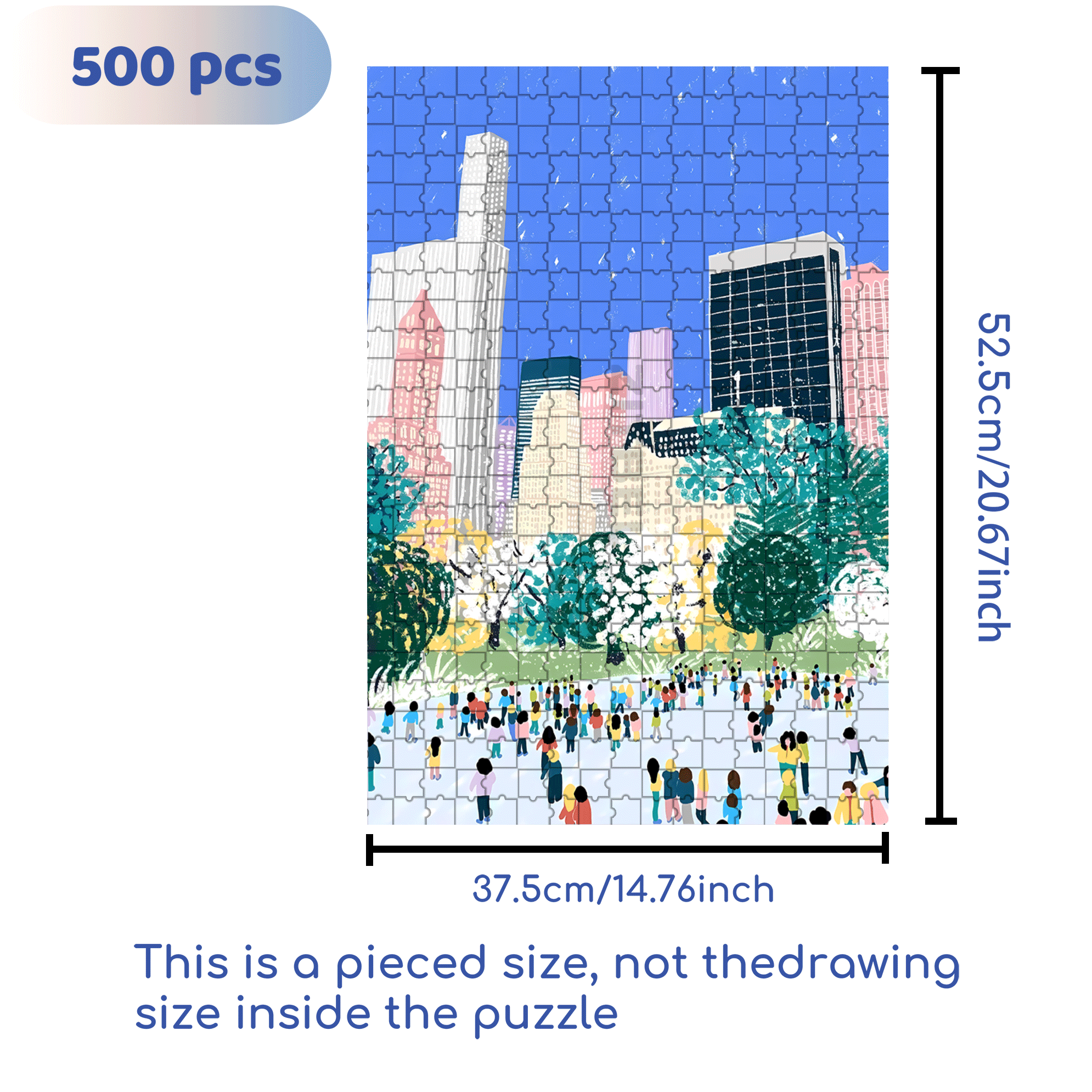 The Beat Of The City 500pcs/1000pcs Jigsaw Puzzle, Scratch-Resistant, Interactive Family Game & Brain-Boosting DIY Decor, Perfect for Halloween, Christmas & New Year Gifts, Family Puzzle Game