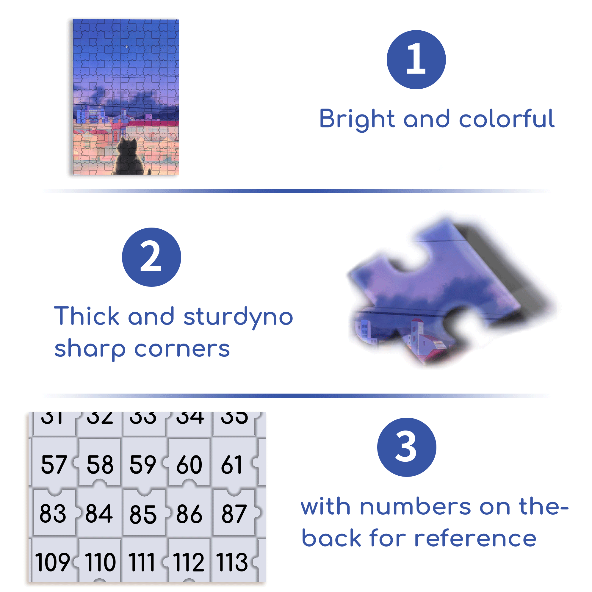 The Cat Waiting For The Night 500pcs/1000pcs Jigsaw Puzzle, Scratch-Resistant, Interactive Family Game & Brain-Boosting DIY Decor, Perfect for Halloween, Christmas & New Year Gifts, Family Puzzle Game
