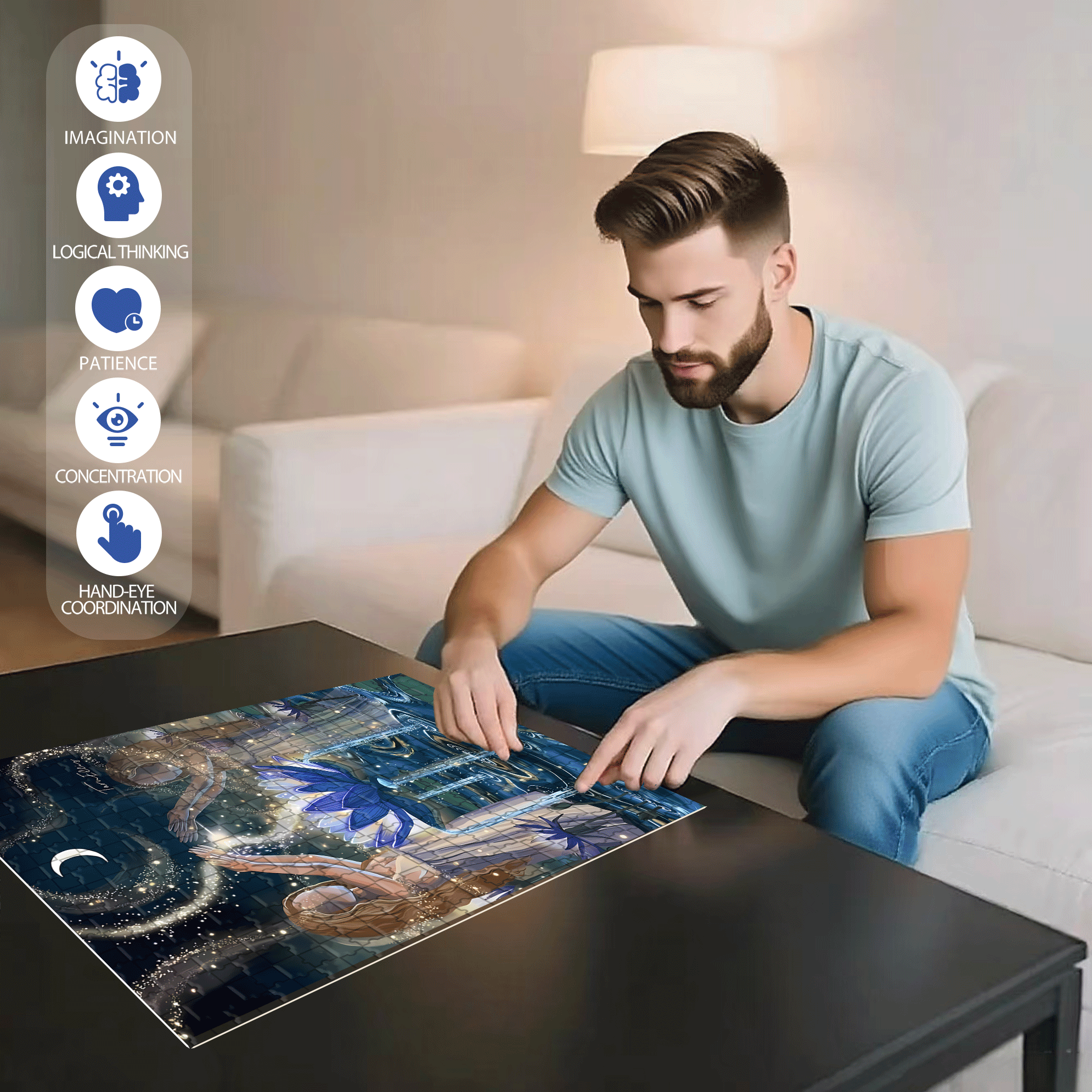 The Earth Breathes 2 500pcs/1000pcs Jigsaw Puzzle, Scratch-Resistant, Interactive Family Game & Brain-Boosting DIY Decor, Perfect for Halloween, Christmas & New Year Gifts, Family Puzzle Game