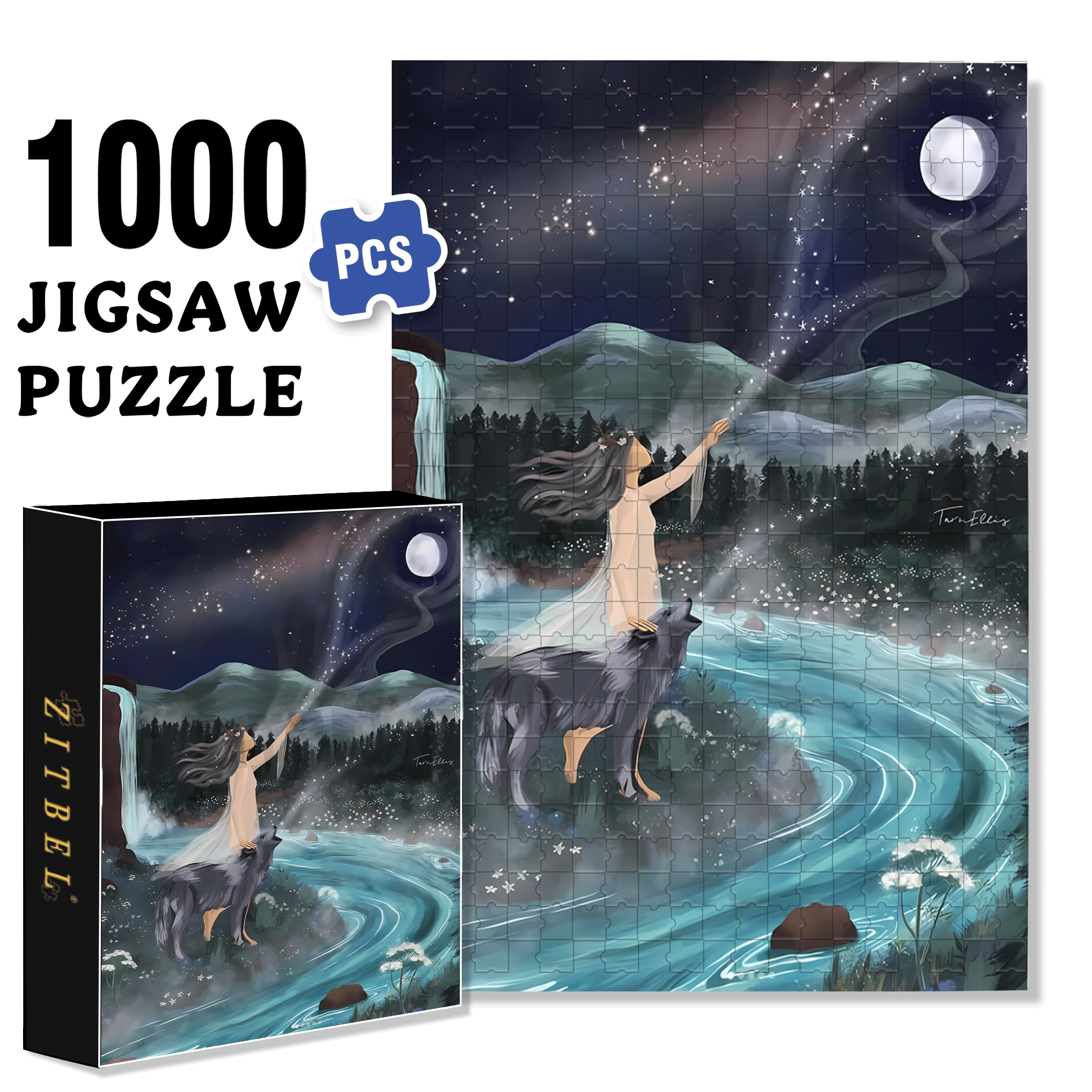 The Earth Breathes 4 500pcs/1000pcs Jigsaw Puzzle, Scratch-Resistant, Interactive Family Game & Brain-Boosting DIY Decor, Perfect for Halloween, Christmas & New Year Gifts, Family Puzzle Game