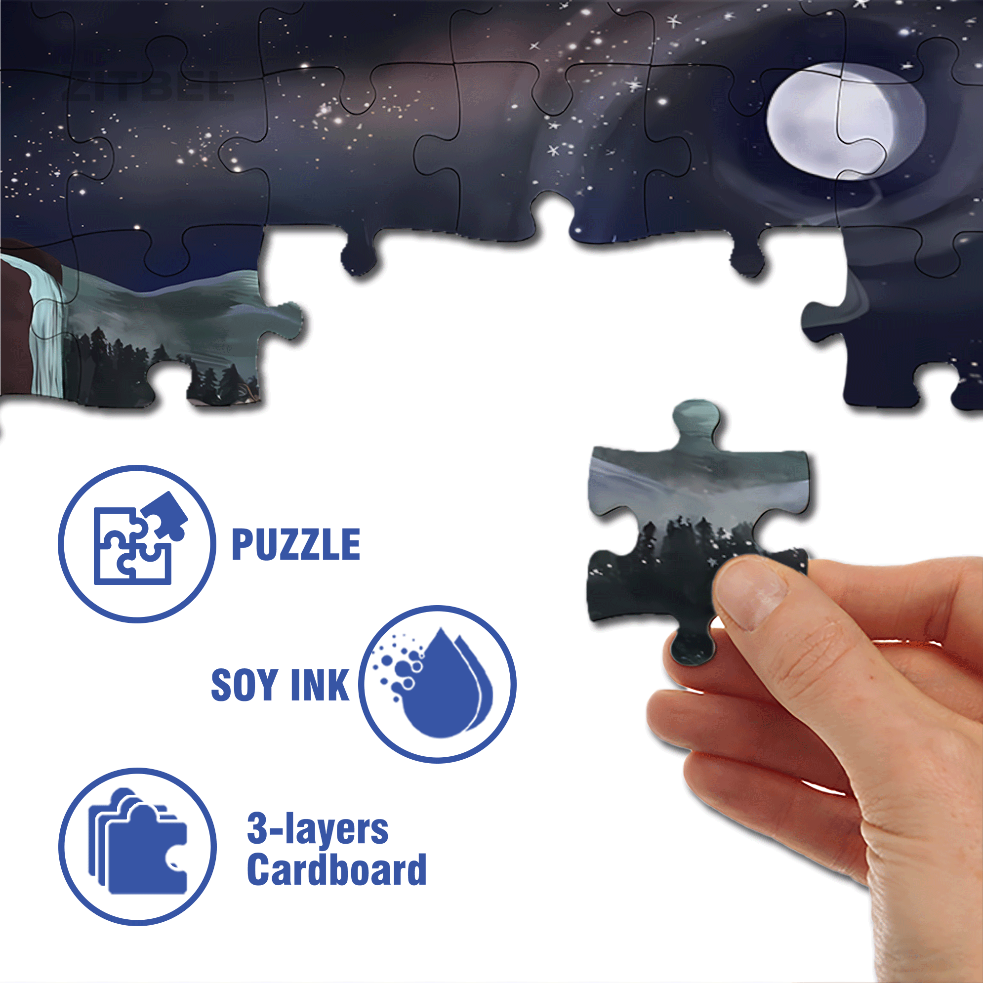 The Earth Breathes 4 500pcs/1000pcs Jigsaw Puzzle, Scratch-Resistant, Interactive Family Game & Brain-Boosting DIY Decor, Perfect for Halloween, Christmas & New Year Gifts, Family Puzzle Game