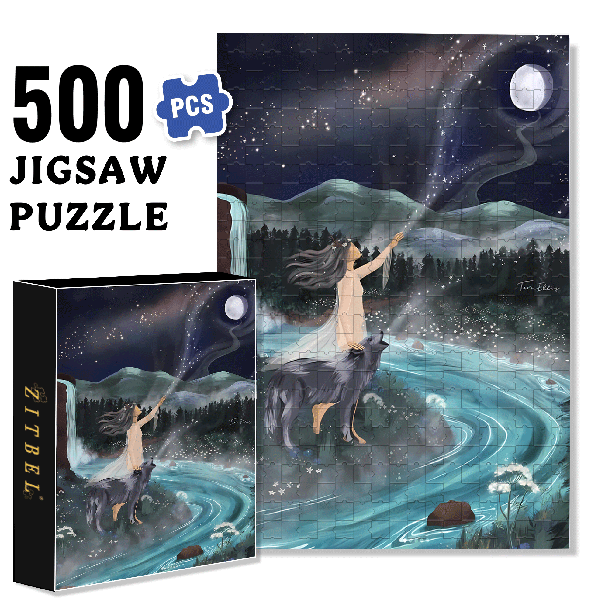 The Earth Breathes 4 500pcs/1000pcs Jigsaw Puzzle, Scratch-Resistant, Interactive Family Game & Brain-Boosting DIY Decor, Perfect for Halloween, Christmas & New Year Gifts, Family Puzzle Game