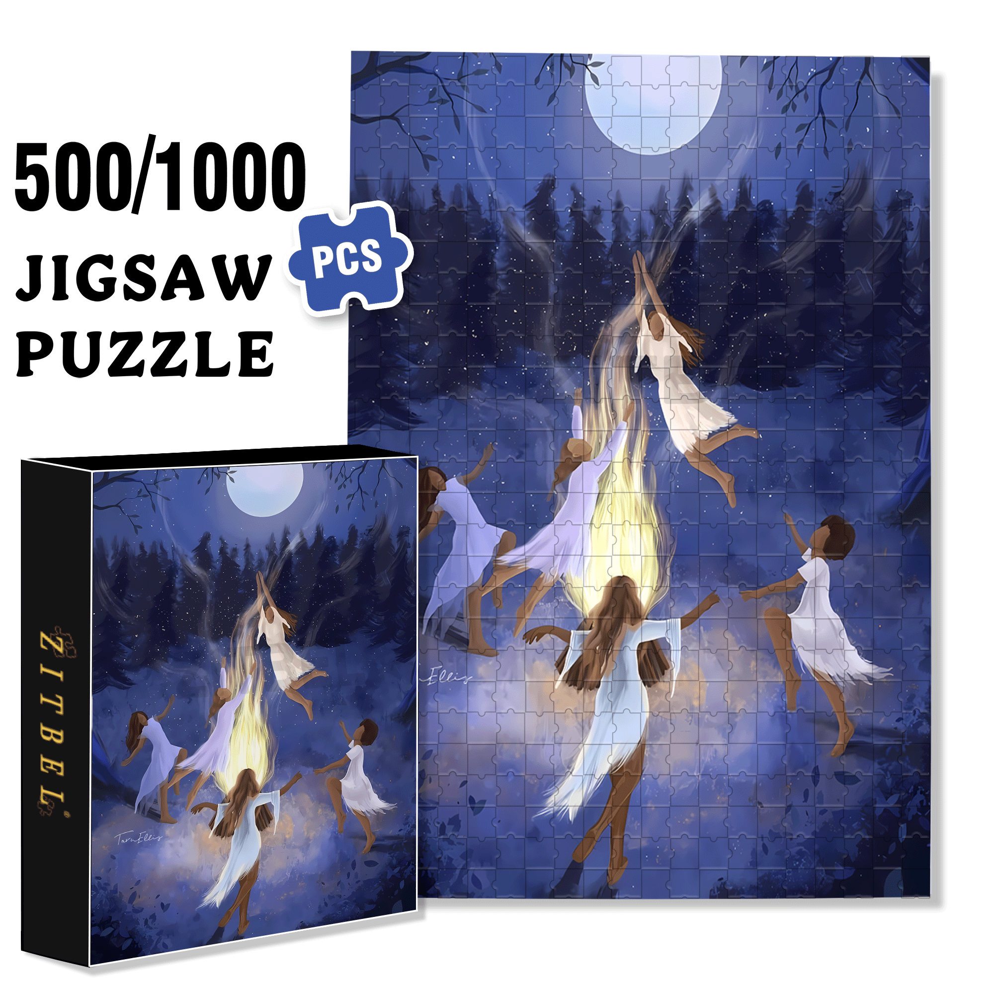 The Earth Breathes 5 500pcs/1000pcs Jigsaw Puzzle, Scratch-Resistant, Interactive Family Game & Brain-Boosting DIY Decor, Perfect for Halloween, Christmas & New Year Gifts, Family Puzzle Game