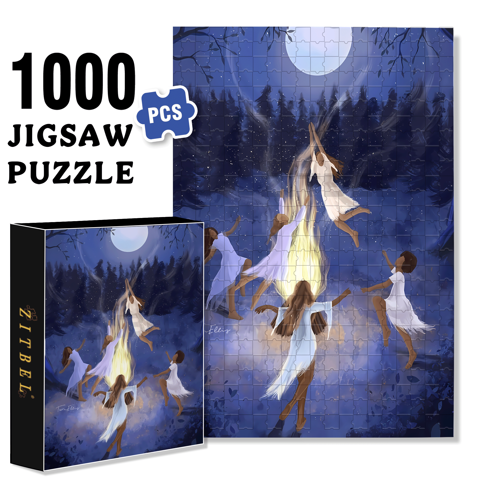 The Earth Breathes 5 500pcs/1000pcs Jigsaw Puzzle, Scratch-Resistant, Interactive Family Game & Brain-Boosting DIY Decor, Perfect for Halloween, Christmas & New Year Gifts, Family Puzzle Game