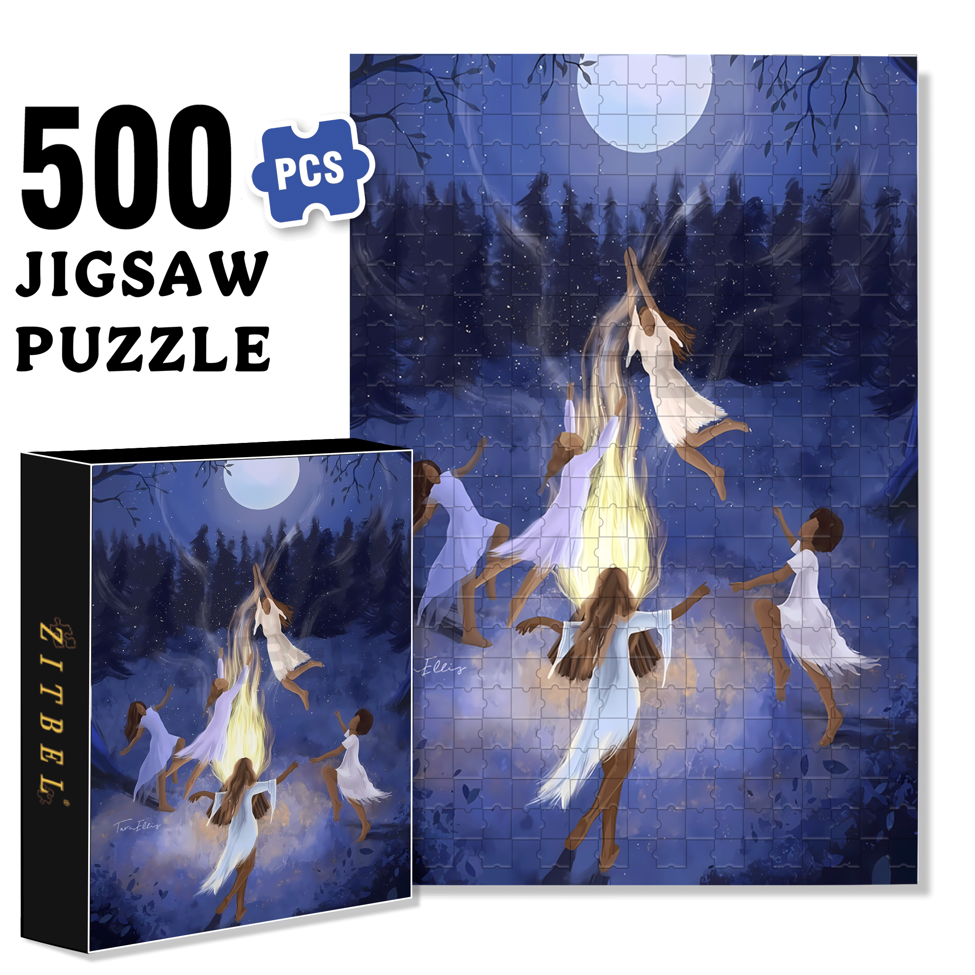 The Earth Breathes 5 500pcs/1000pcs Jigsaw Puzzle, Scratch-Resistant, Interactive Family Game & Brain-Boosting DIY Decor, Perfect for Halloween, Christmas & New Year Gifts, Family Puzzle Game