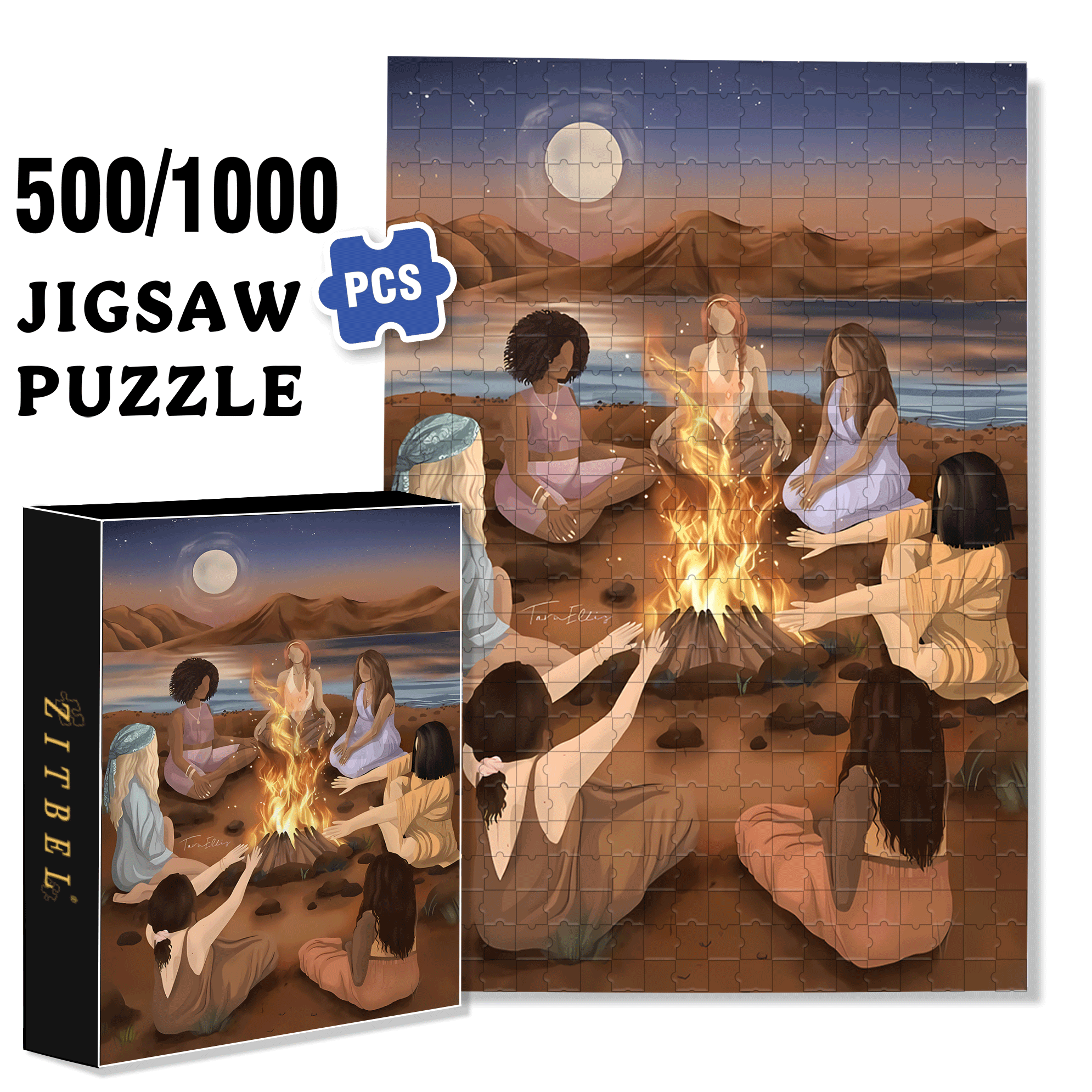 The Earth Breathes 6 500pcs/1000pcs Jigsaw Puzzle, Scratch-Resistant, Interactive Family Game & Brain-Boosting DIY Decor, Perfect for Halloween, Christmas & New Year Gifts, Family Puzzle Game