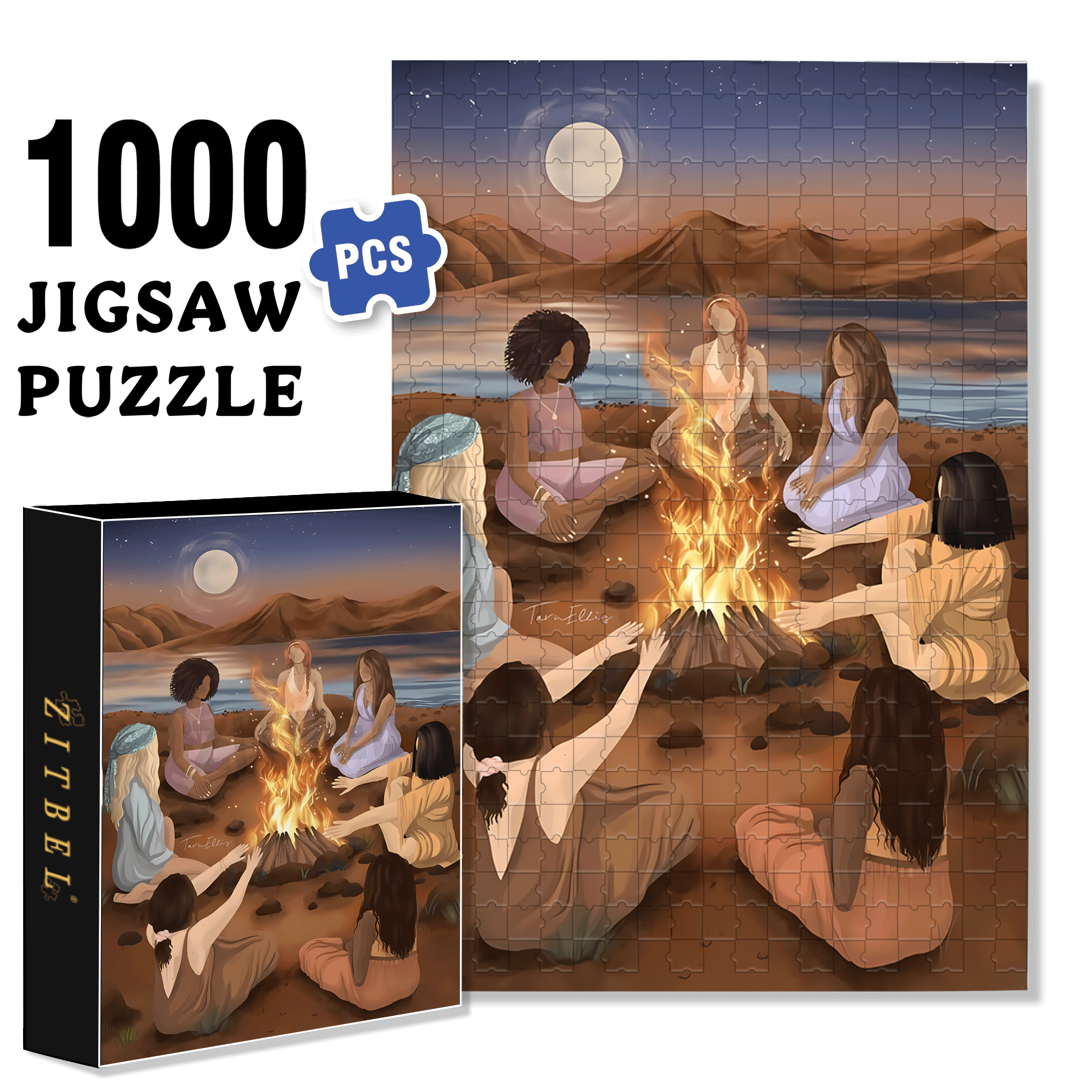 The Earth Breathes 6 500pcs/1000pcs Jigsaw Puzzle, Scratch-Resistant, Interactive Family Game & Brain-Boosting DIY Decor, Perfect for Halloween, Christmas & New Year Gifts, Family Puzzle Game