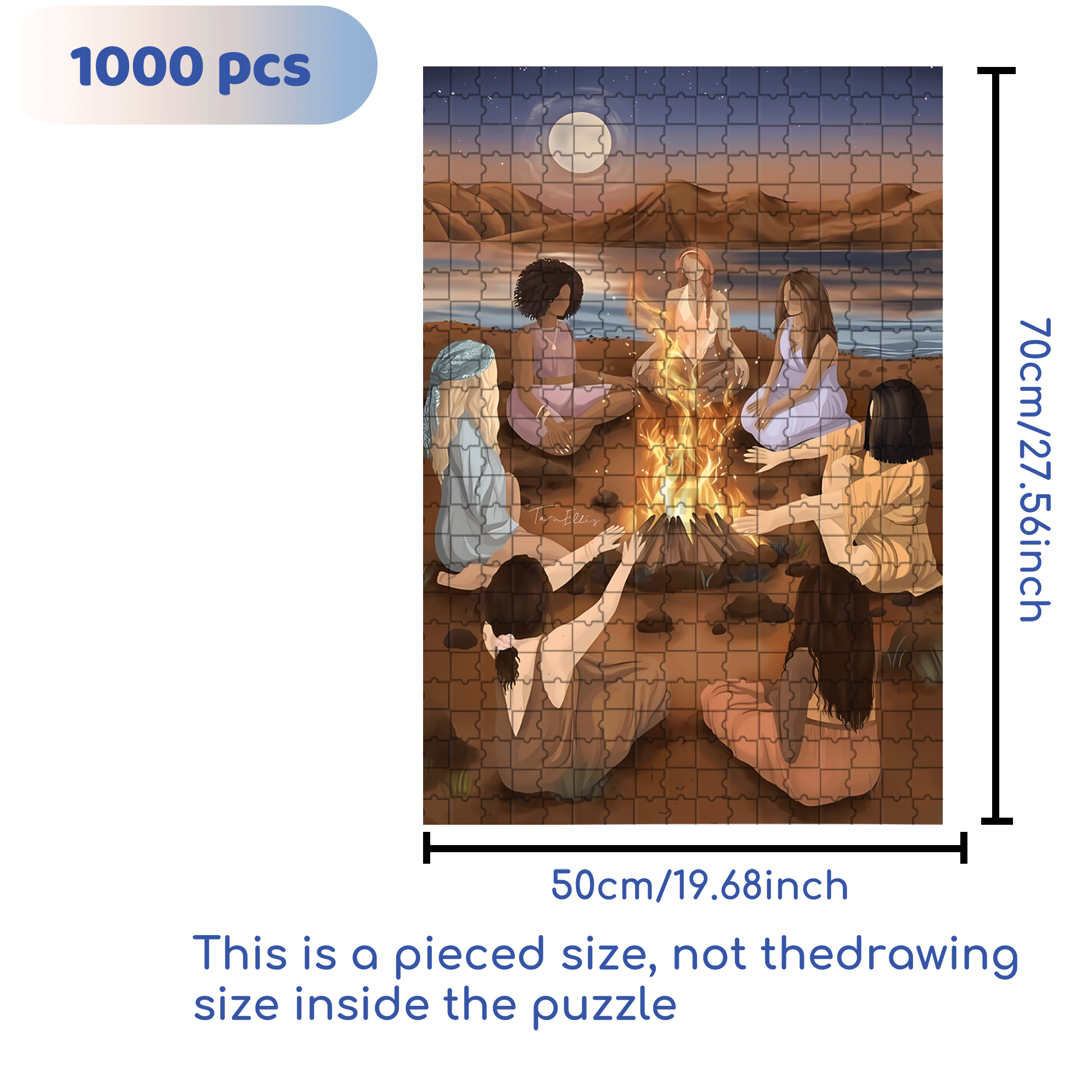 The Earth Breathes 6 500pcs/1000pcs Jigsaw Puzzle, Scratch-Resistant, Interactive Family Game & Brain-Boosting DIY Decor, Perfect for Halloween, Christmas & New Year Gifts, Family Puzzle Game