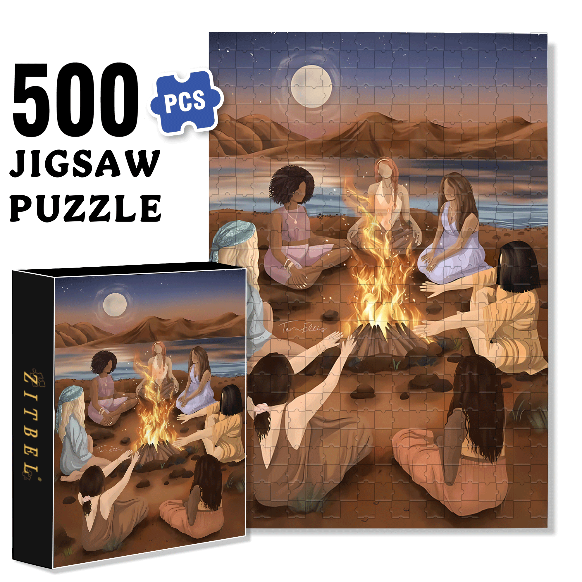 The Earth Breathes 6 500pcs/1000pcs Jigsaw Puzzle, Scratch-Resistant, Interactive Family Game & Brain-Boosting DIY Decor, Perfect for Halloween, Christmas & New Year Gifts, Family Puzzle Game