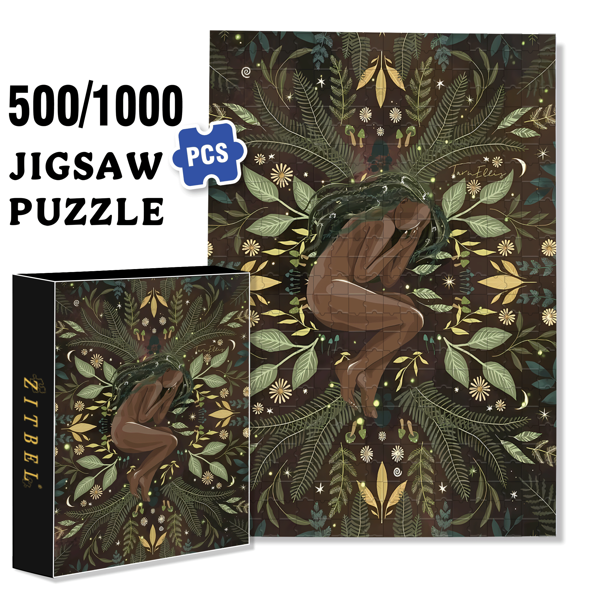 The Earth Breathes 7 500pcs/1000pcs Jigsaw Puzzle, Scratch-Resistant, Interactive Family Game & Brain-Boosting DIY Decor, Perfect for Halloween, Christmas & New Year Gifts, Family Puzzle Game