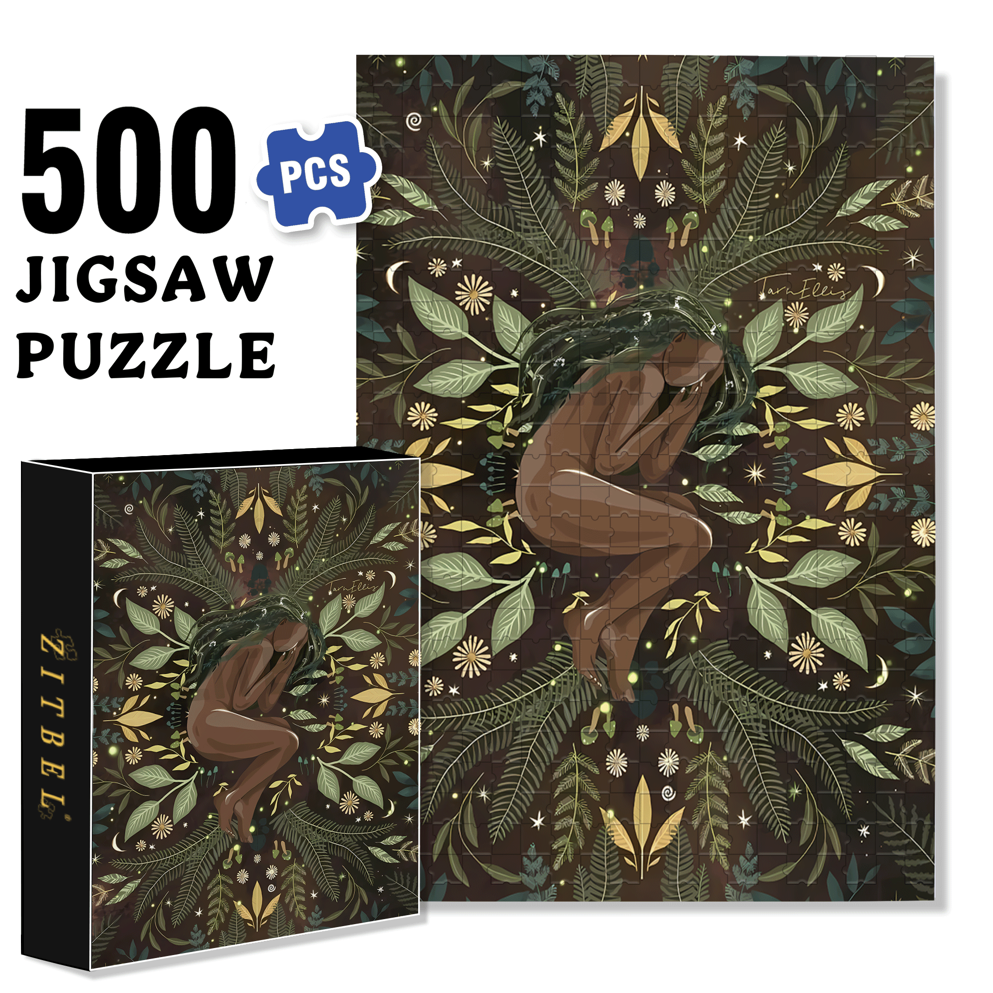 The Earth Breathes 7 500pcs/1000pcs Jigsaw Puzzle, Scratch-Resistant, Interactive Family Game & Brain-Boosting DIY Decor, Perfect for Halloween, Christmas & New Year Gifts, Family Puzzle Game