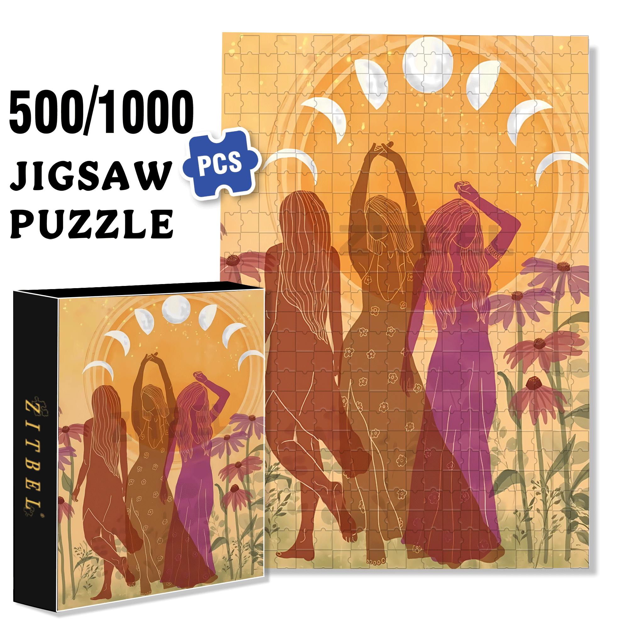 The Earth Breathes 8 500pcs/1000pcs Jigsaw Puzzle, Scratch-Resistant, Interactive Family Game & Brain-Boosting DIY Decor, Perfect for Halloween, Christmas & New Year Gifts, Family Puzzle Game