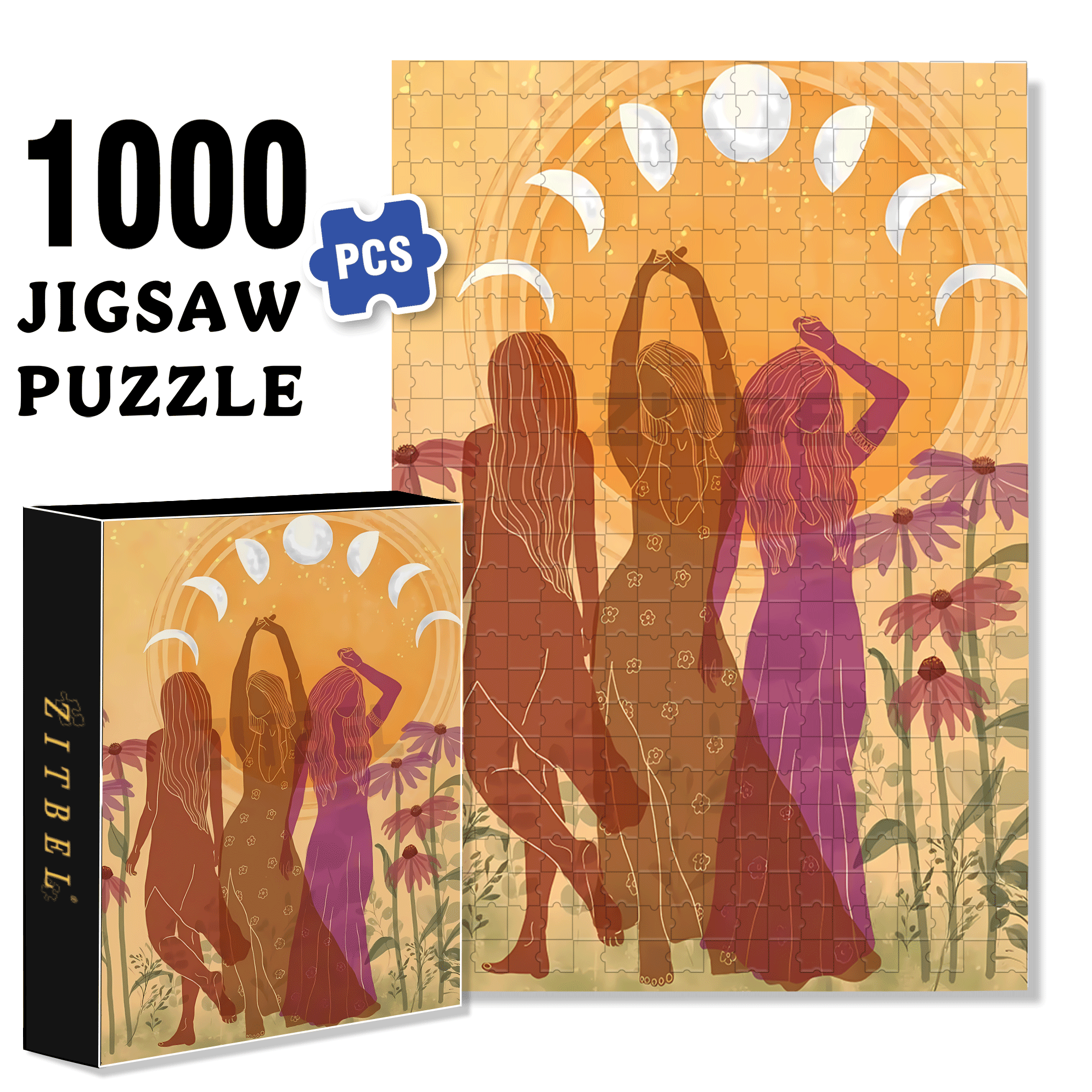 The Earth Breathes 8 500pcs/1000pcs Jigsaw Puzzle, Scratch-Resistant, Interactive Family Game & Brain-Boosting DIY Decor, Perfect for Halloween, Christmas & New Year Gifts, Family Puzzle Game