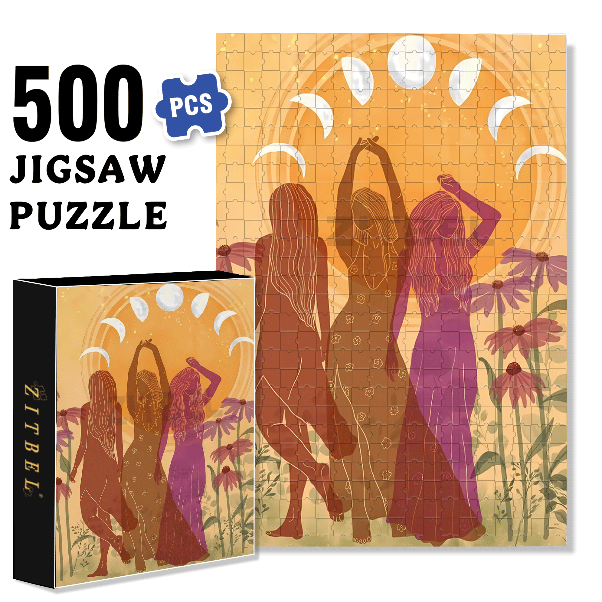The Earth Breathes 8 500pcs/1000pcs Jigsaw Puzzle, Scratch-Resistant, Interactive Family Game & Brain-Boosting DIY Decor, Perfect for Halloween, Christmas & New Year Gifts, Family Puzzle Game