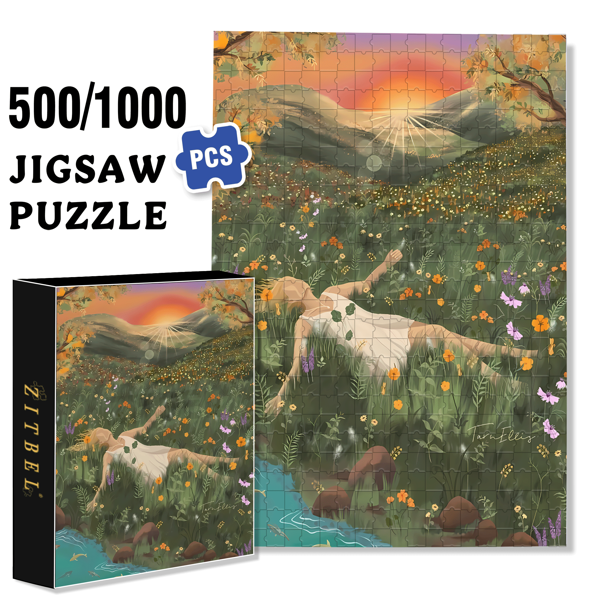 The Earth Breathes 500pcs/1000pcs Jigsaw Puzzle, Scratch-Resistant, Interactive Family Game & Brain-Boosting DIY Decor, Perfect for Halloween, Christmas & New Year Gifts, Family Puzzle Game
