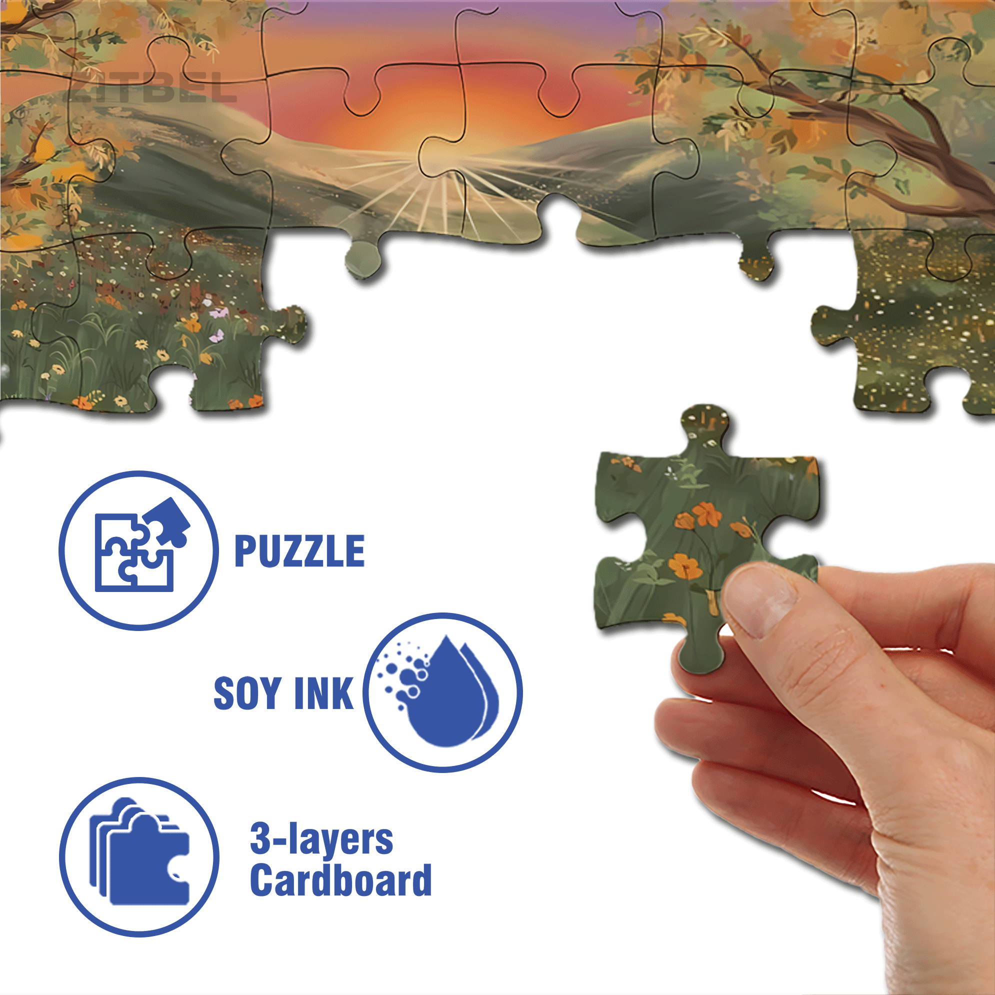 The Earth Breathes 500pcs/1000pcs Jigsaw Puzzle, Scratch-Resistant, Interactive Family Game & Brain-Boosting DIY Decor, Perfect for Halloween, Christmas & New Year Gifts, Family Puzzle Game