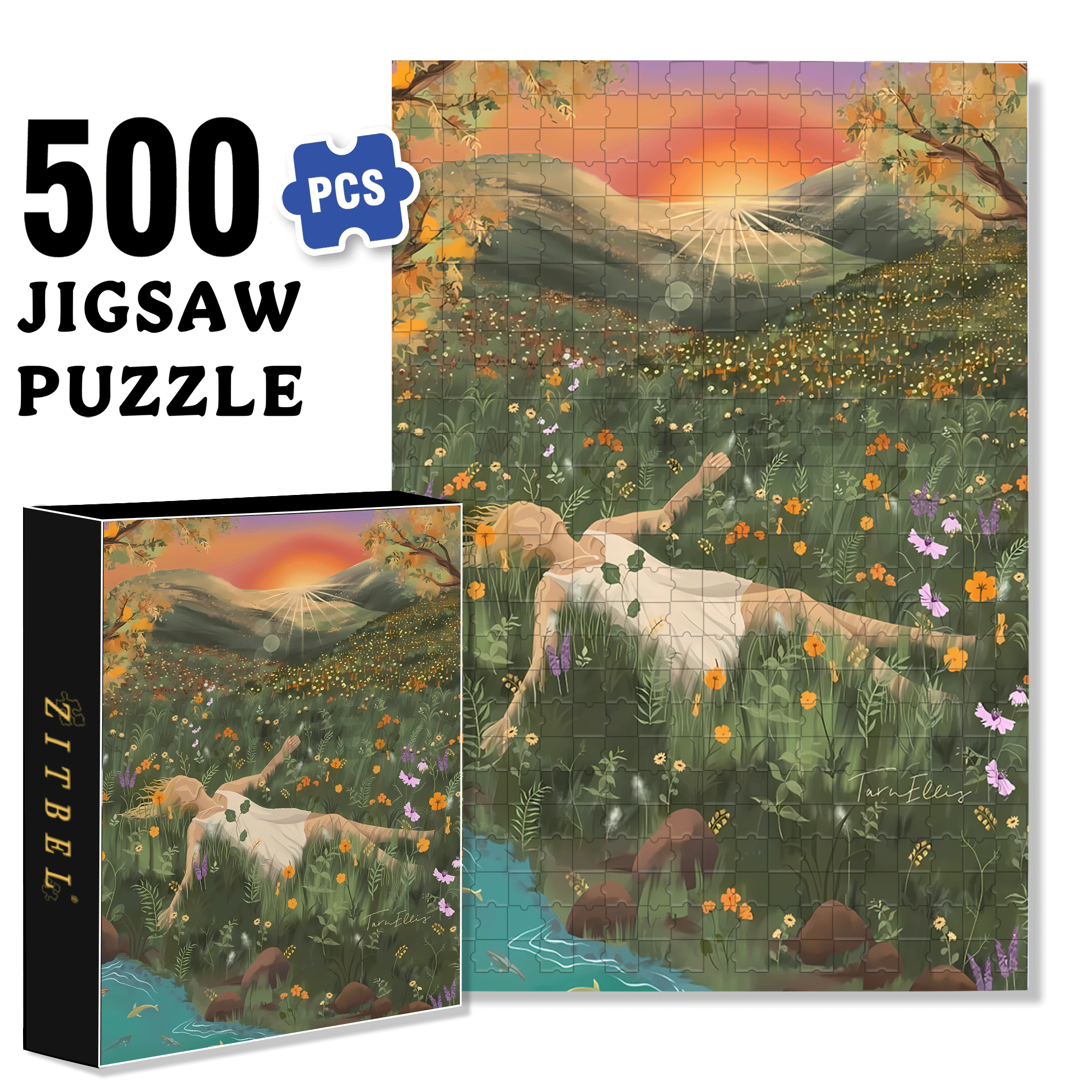 The Earth Breathes 500pcs/1000pcs Jigsaw Puzzle, Scratch-Resistant, Interactive Family Game & Brain-Boosting DIY Decor, Perfect for Halloween, Christmas & New Year Gifts, Family Puzzle Game