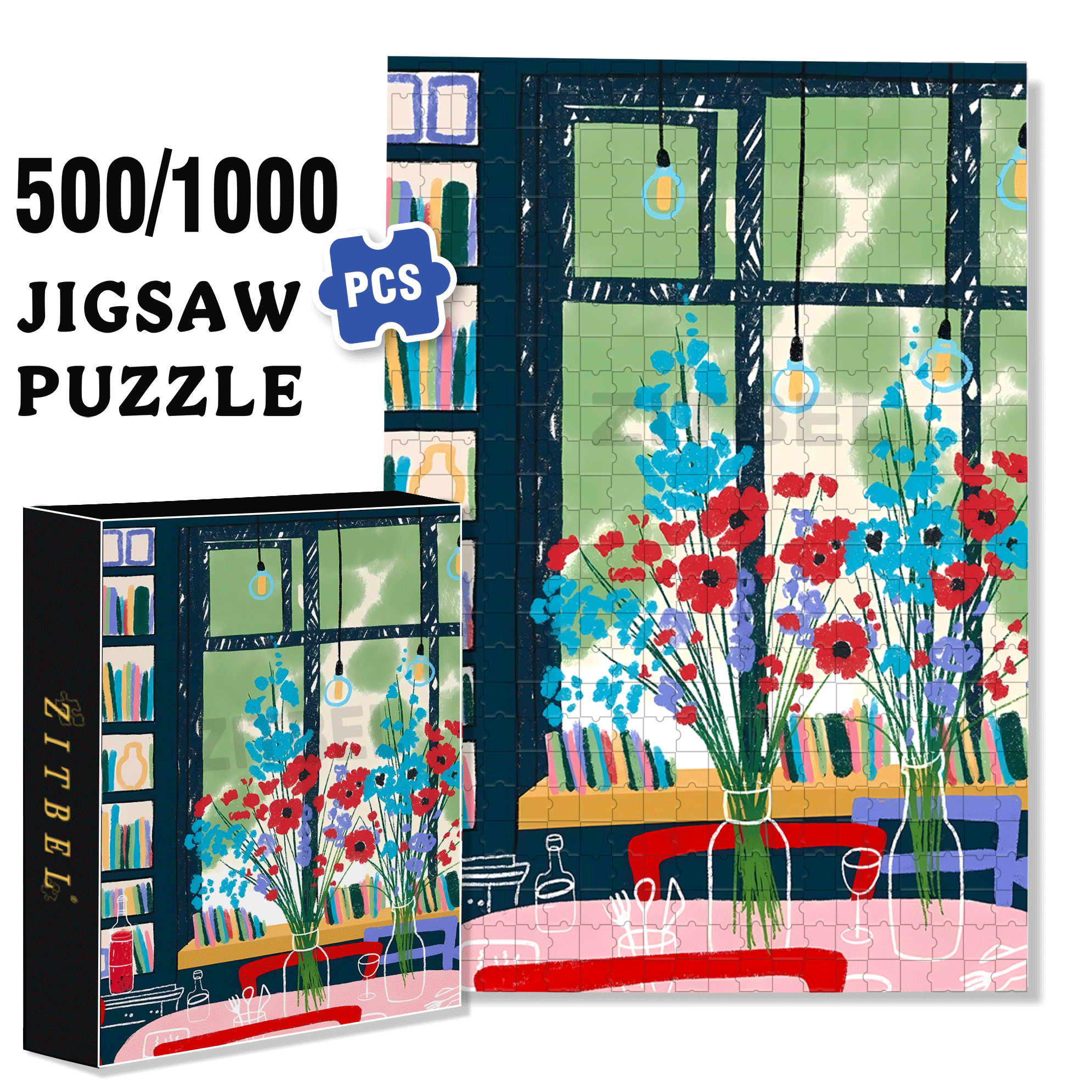 The Healing Narrative Of Plants 2 500pcs/1000pcs Jigsaw Puzzle, Scratch-Resistant, Interactive Family Game & Brain-Boosting DIY Decor, Perfect for Halloween, Christmas & New Year Gifts, Family Puzzle Game