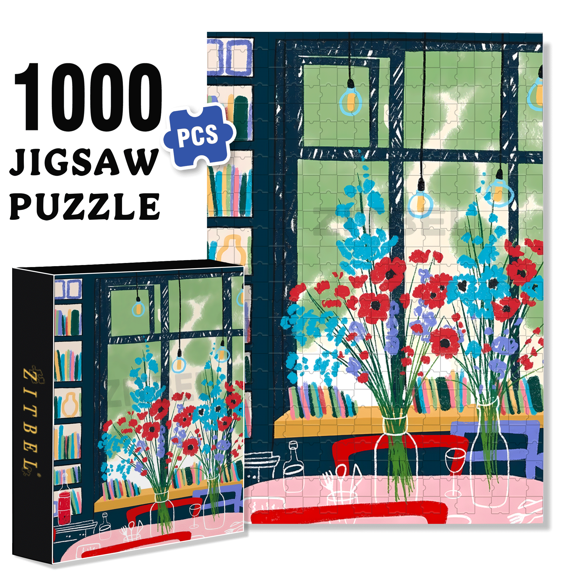 The Healing Narrative Of Plants 2 500pcs/1000pcs Jigsaw Puzzle, Scratch-Resistant, Interactive Family Game & Brain-Boosting DIY Decor, Perfect for Halloween, Christmas & New Year Gifts, Family Puzzle Game