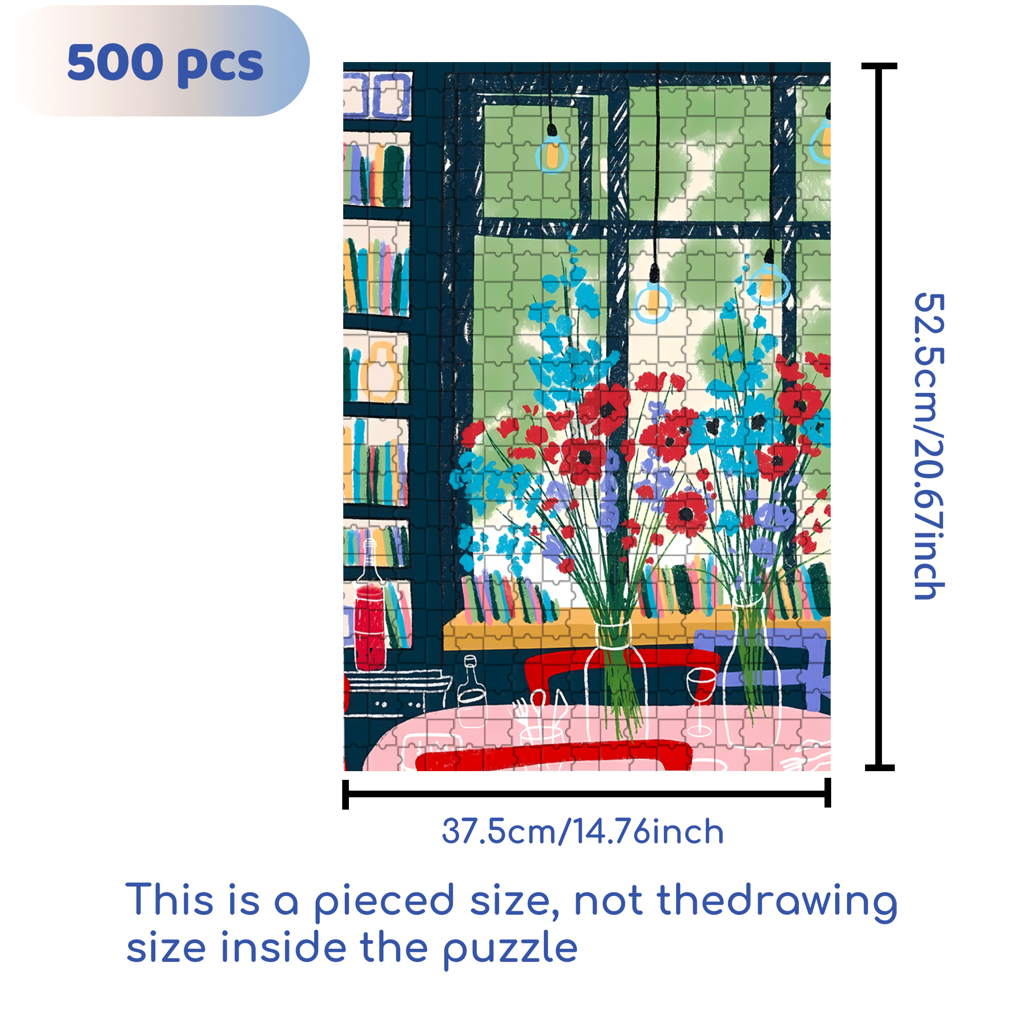 The Healing Narrative Of Plants 2 500pcs/1000pcs Jigsaw Puzzle, Scratch-Resistant, Interactive Family Game & Brain-Boosting DIY Decor, Perfect for Halloween, Christmas & New Year Gifts, Family Puzzle Game