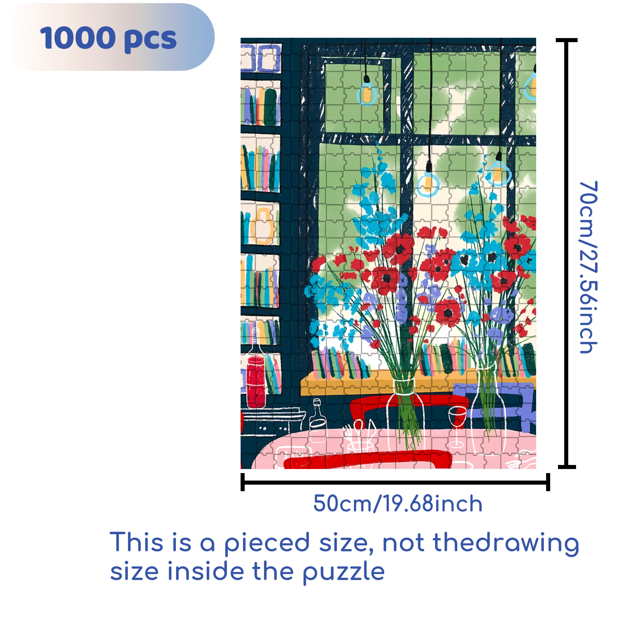 The Healing Narrative Of Plants 2 500pcs/1000pcs Jigsaw Puzzle, Scratch-Resistant, Interactive Family Game & Brain-Boosting DIY Decor, Perfect for Halloween, Christmas & New Year Gifts, Family Puzzle Game