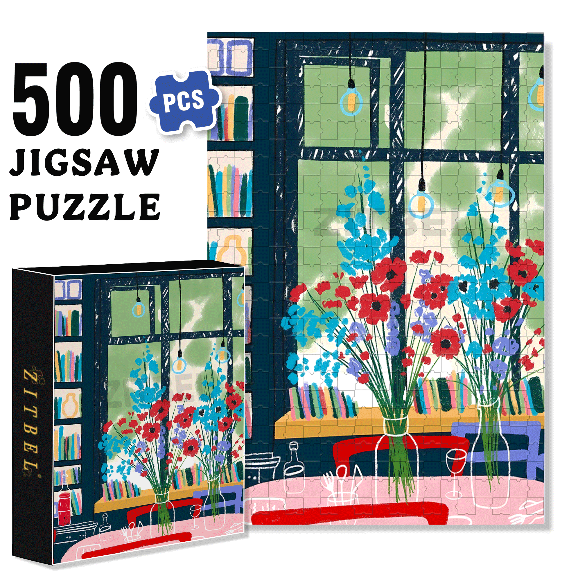 The Healing Narrative Of Plants 2 500pcs/1000pcs Jigsaw Puzzle, Scratch-Resistant, Interactive Family Game & Brain-Boosting DIY Decor, Perfect for Halloween, Christmas & New Year Gifts, Family Puzzle Game