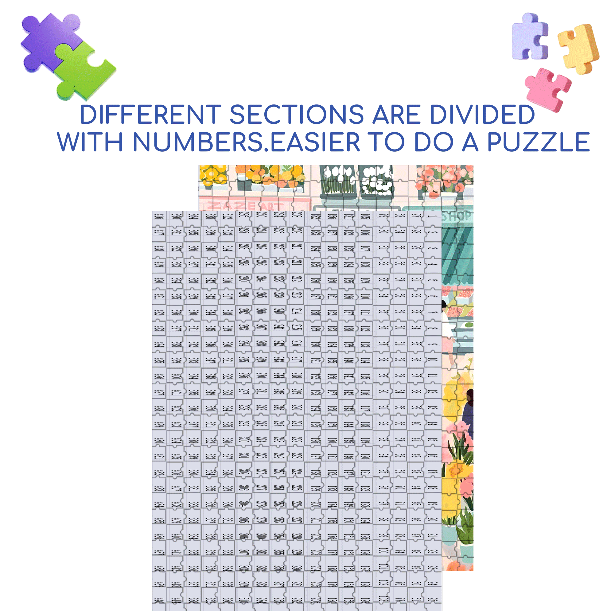 The Healing Narrative Of Plants 500pcs/1000pcs Jigsaw Puzzle, Scratch-Resistant, Interactive Family Game & Brain-Boosting DIY Decor, Perfect for Halloween, Christmas & New Year Gifts, Family Puzzle Game
