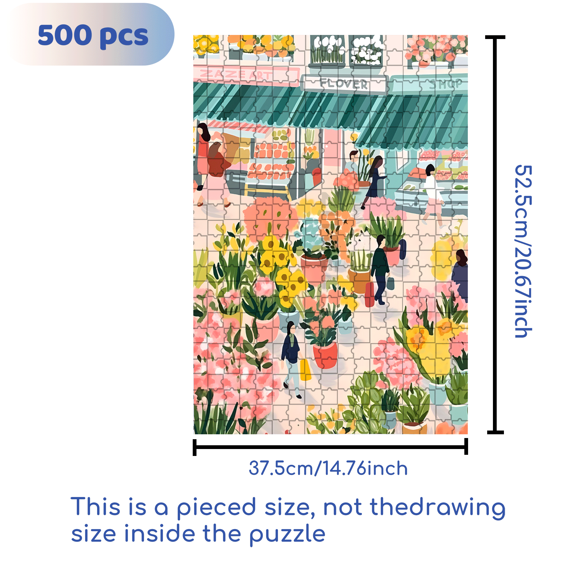 The Healing Narrative Of Plants 500pcs/1000pcs Jigsaw Puzzle, Scratch-Resistant, Interactive Family Game & Brain-Boosting DIY Decor, Perfect for Halloween, Christmas & New Year Gifts, Family Puzzle Game