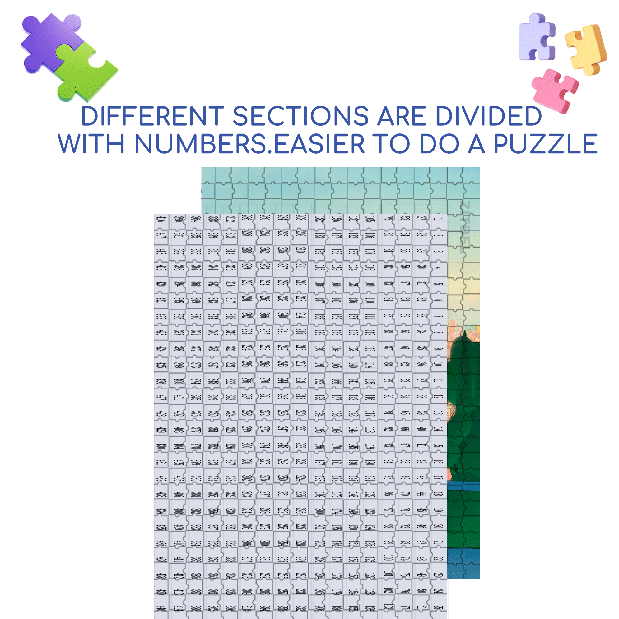 The Human World Is A Spilled Color Palette 500pcs/1000pcs Jigsaw Puzzle, Scratch-Resistant, Interactive Family Game & Brain-Boosting DIY Decor, Perfect for Halloween, Christmas & New Year Gifts, Family Puzzle Game