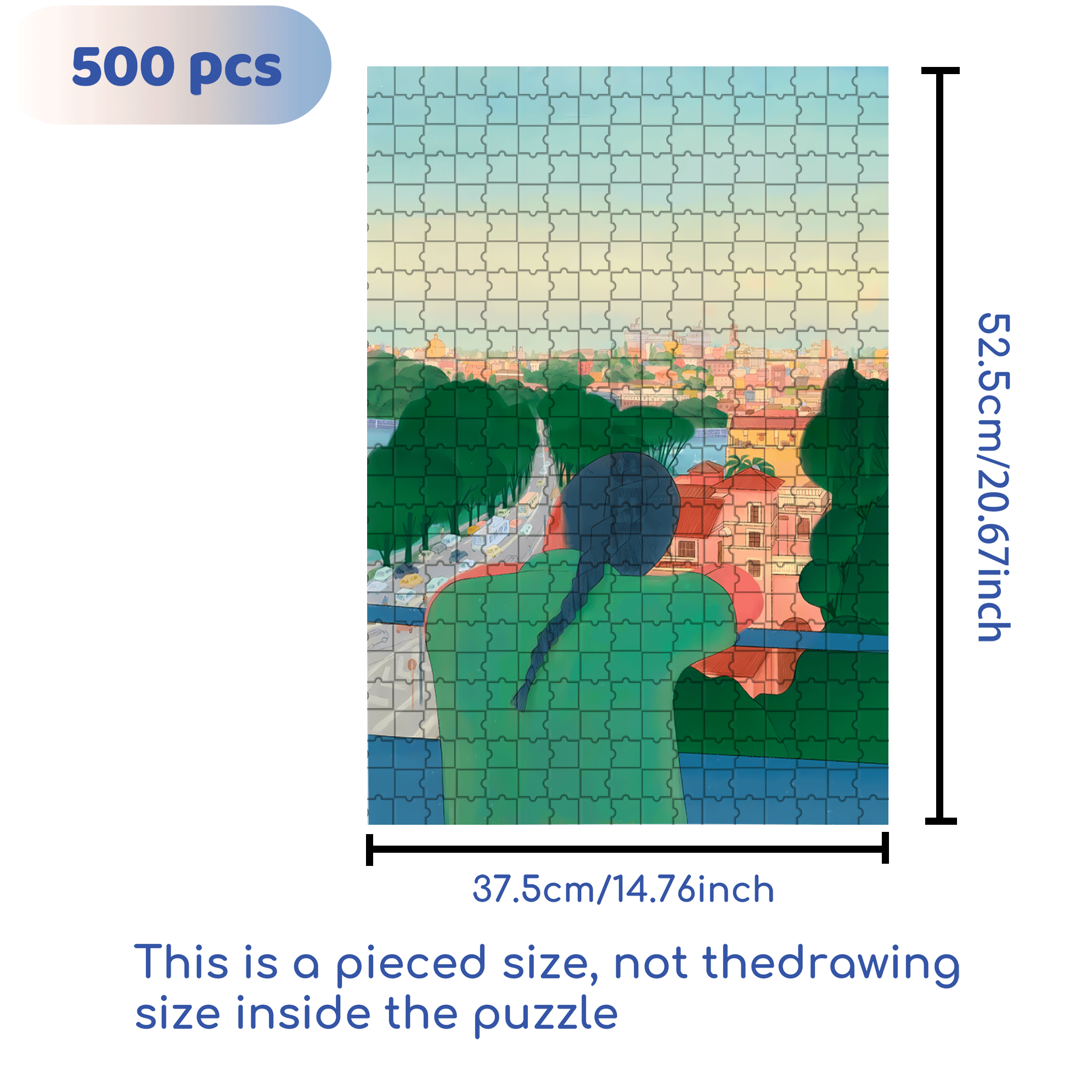 The Human World Is A Spilled Color Palette 500pcs/1000pcs Jigsaw Puzzle, Scratch-Resistant, Interactive Family Game & Brain-Boosting DIY Decor, Perfect for Halloween, Christmas & New Year Gifts, Family Puzzle Game