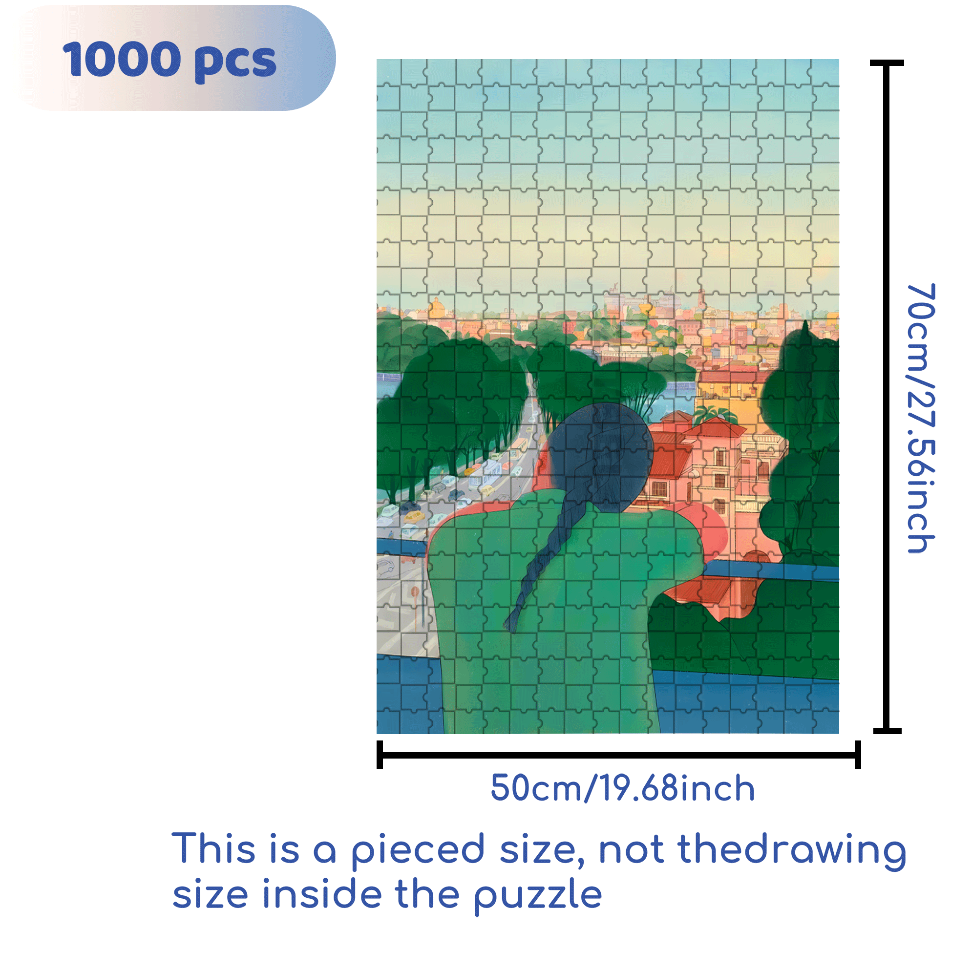 The Human World Is A Spilled Color Palette 500pcs/1000pcs Jigsaw Puzzle, Scratch-Resistant, Interactive Family Game & Brain-Boosting DIY Decor, Perfect for Halloween, Christmas & New Year Gifts, Family Puzzle Game