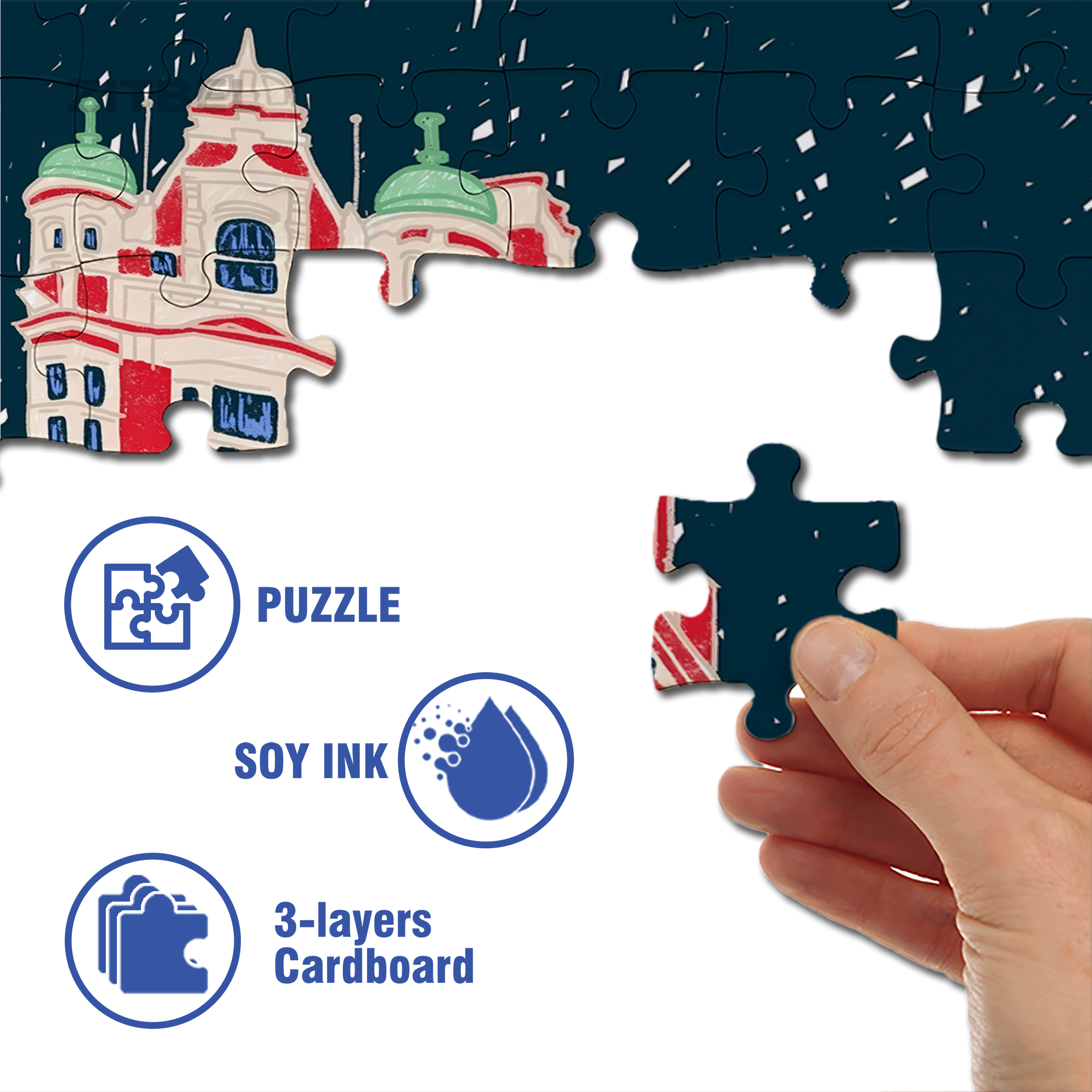 The Spice Of Life 500pcs/1000pcs Jigsaw Puzzle, Scratch-Resistant, Interactive Family Game & Brain-Boosting DIY Decor, Perfect for Halloween, Christmas & New Year Gifts, Family Puzzle Game