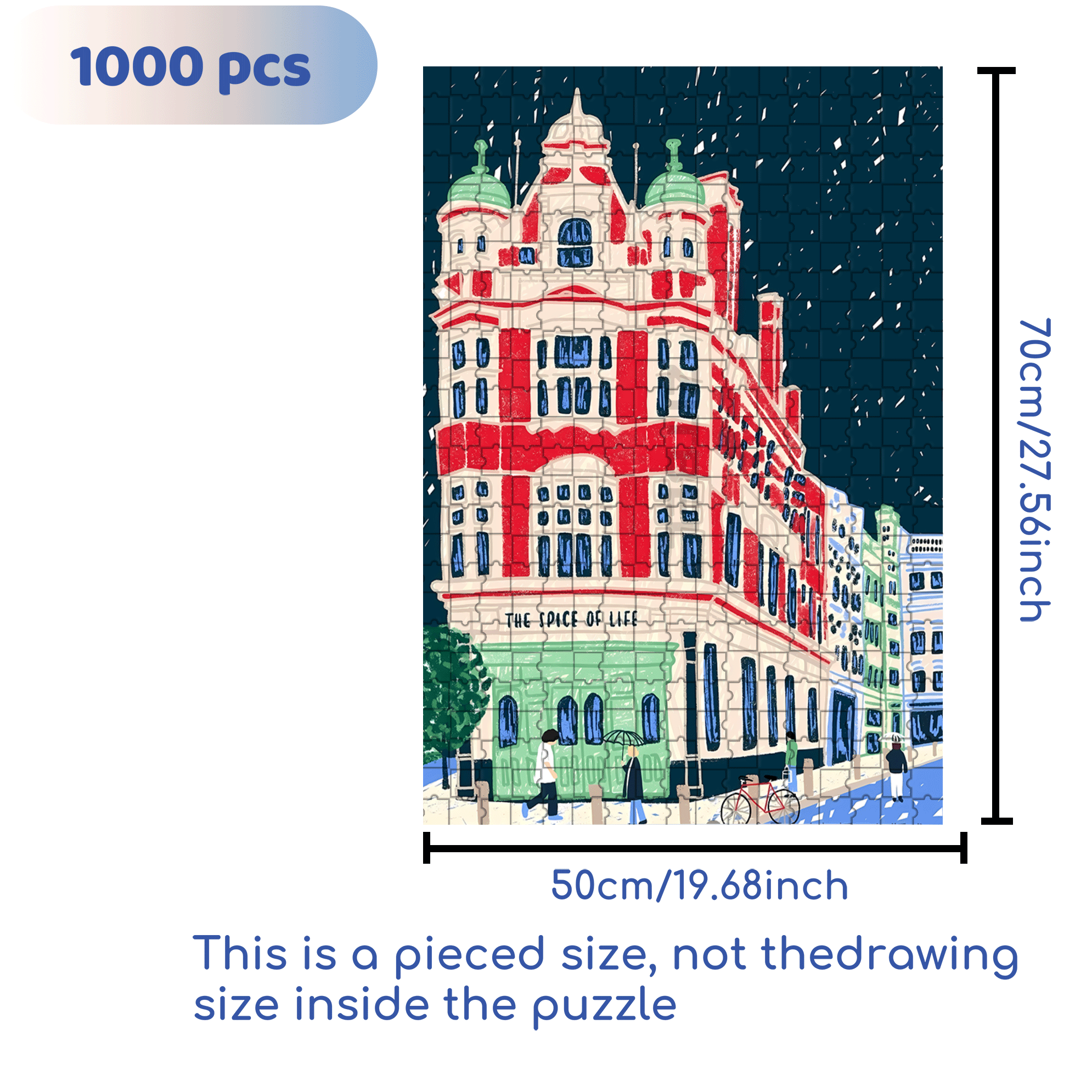 The Spice Of Life 500pcs/1000pcs Jigsaw Puzzle, Scratch-Resistant, Interactive Family Game & Brain-Boosting DIY Decor, Perfect for Halloween, Christmas & New Year Gifts, Family Puzzle Game